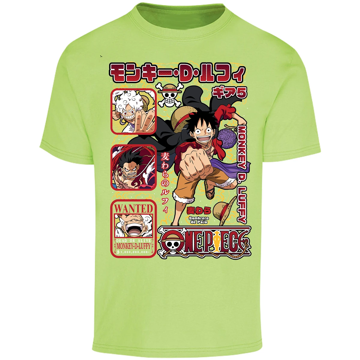 Playera One Piece Anime Luffy Op para Adulto 17