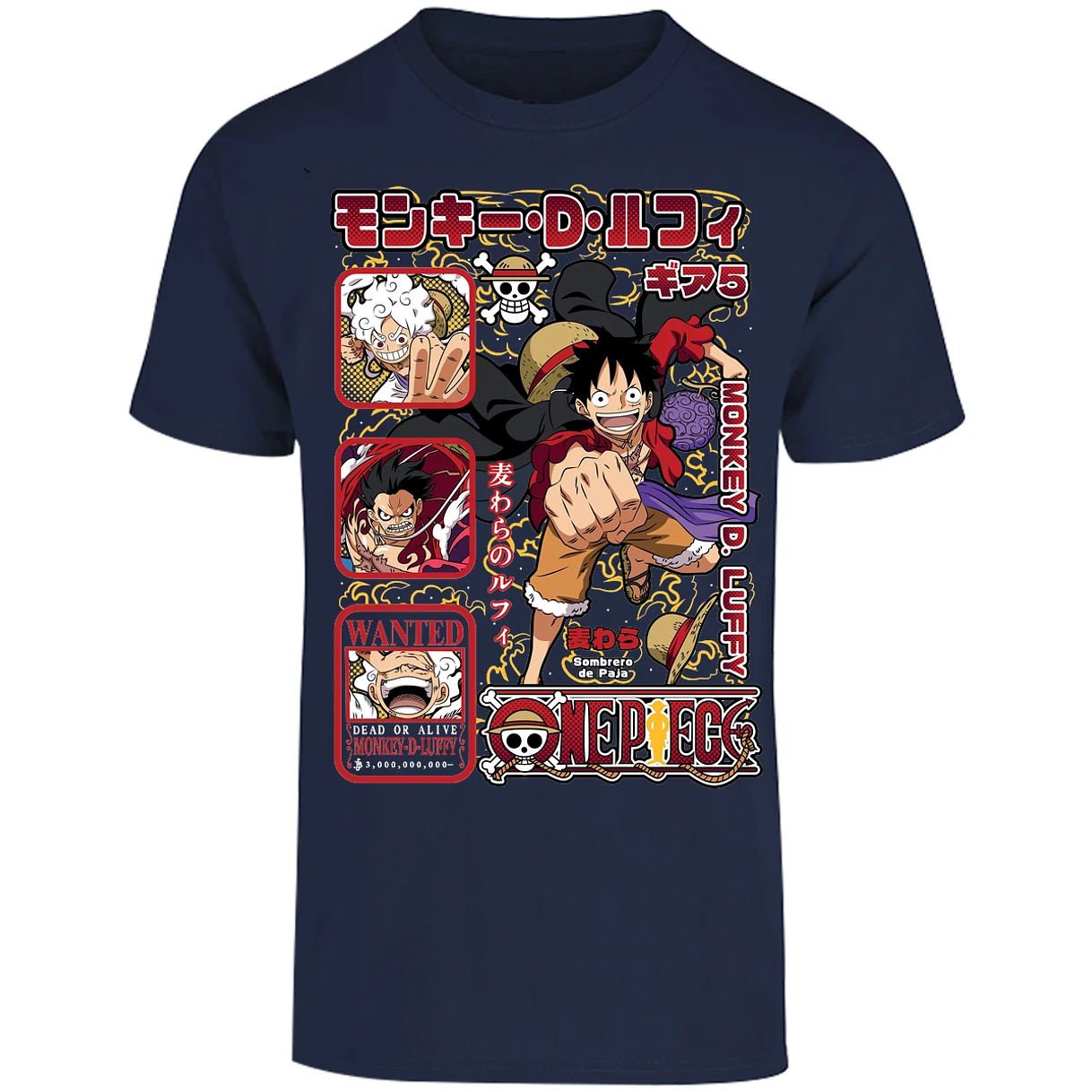 Playera One Piece Anime Luffy Op para Adulto 50