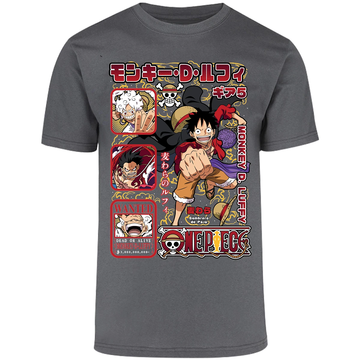 Playera One Piece Anime Luffy Op para Adulto 15