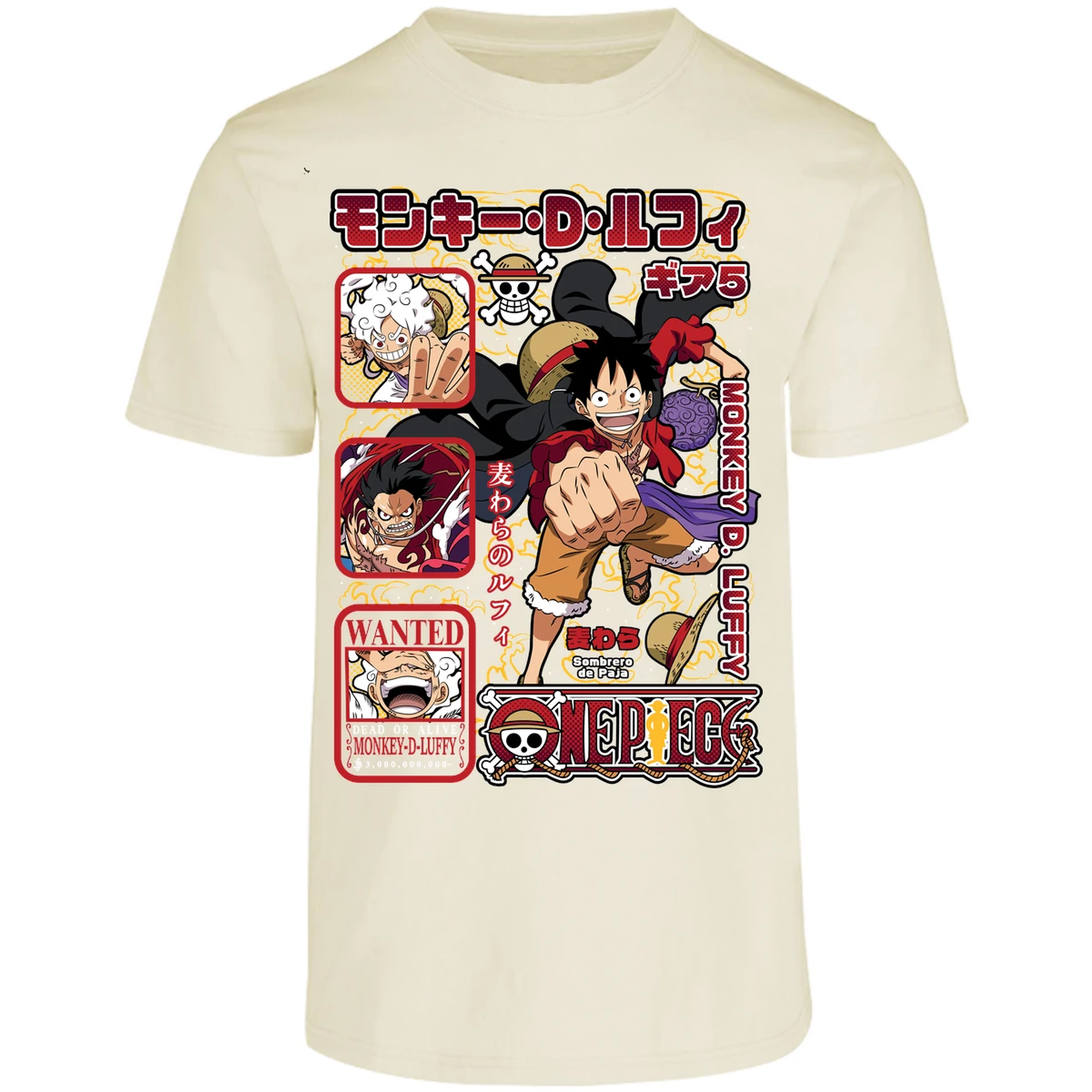 Playera One Piece Anime Luffy Op para Adulto 43