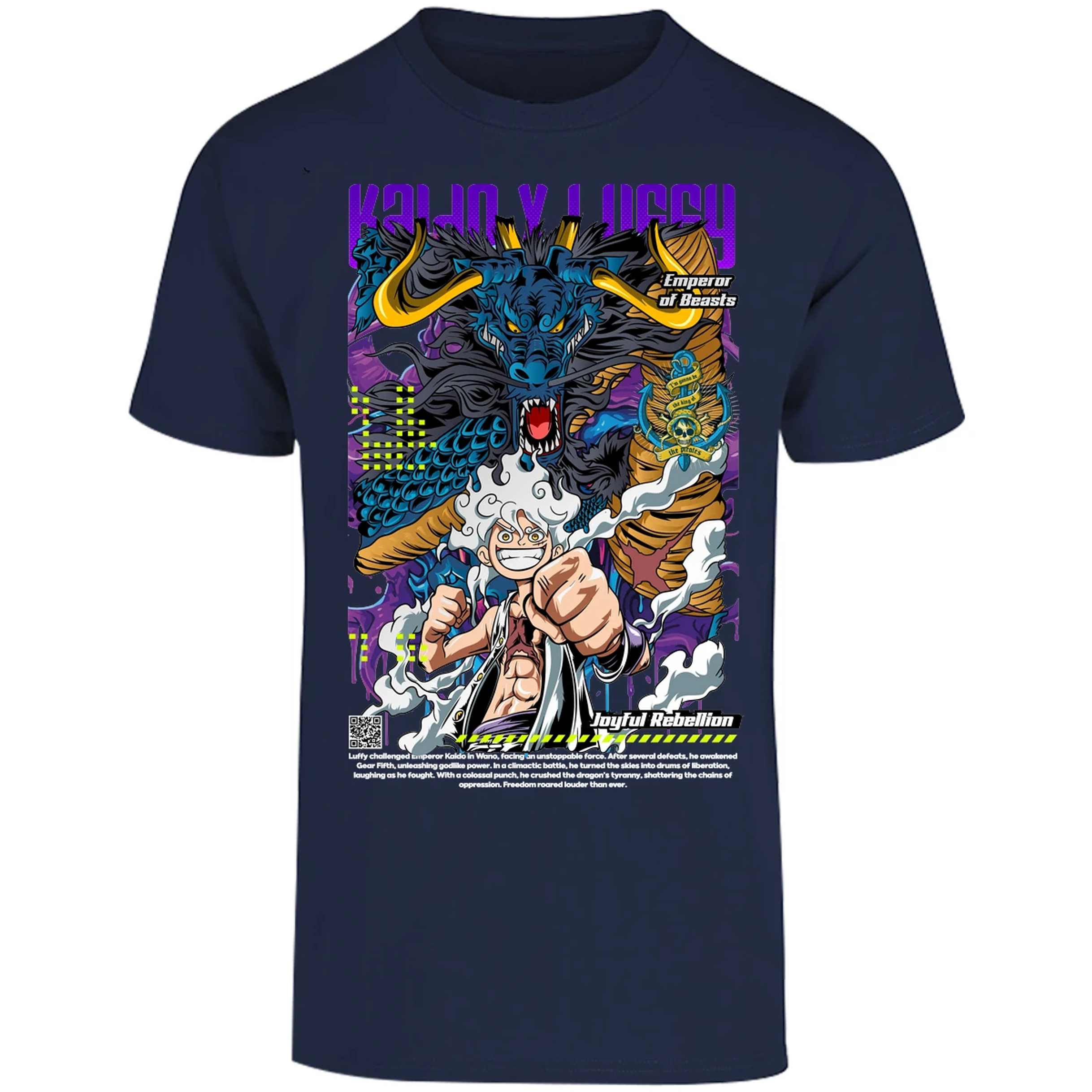 Playera One Piece Kaido Y Luffy para Adulto 4