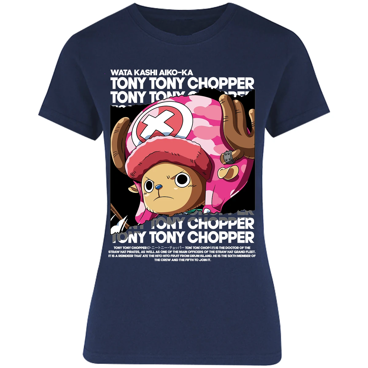 Blusa One Piece Chopper Text Blusa para Mujer 5
