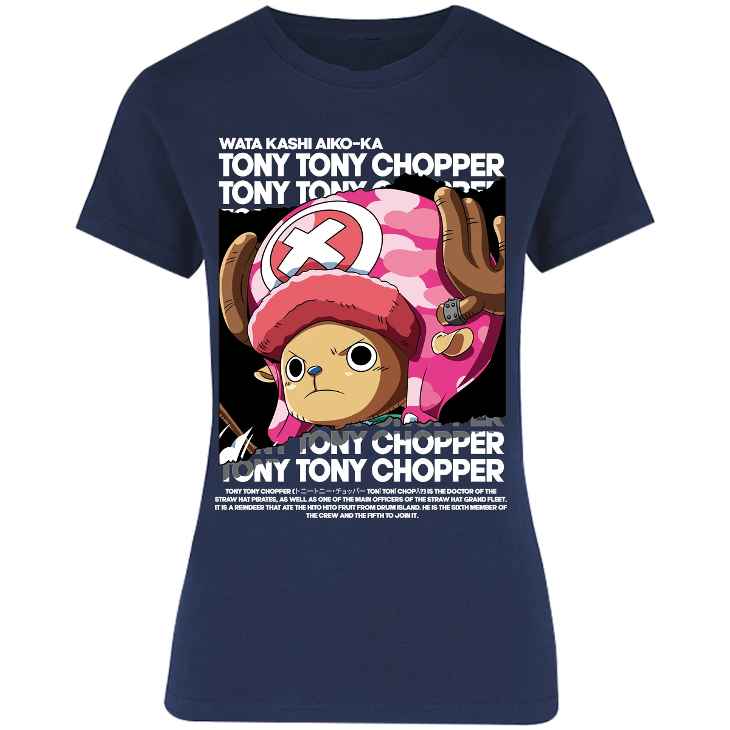Blusa One Piece Chopper Text Blusa para Mujer 5