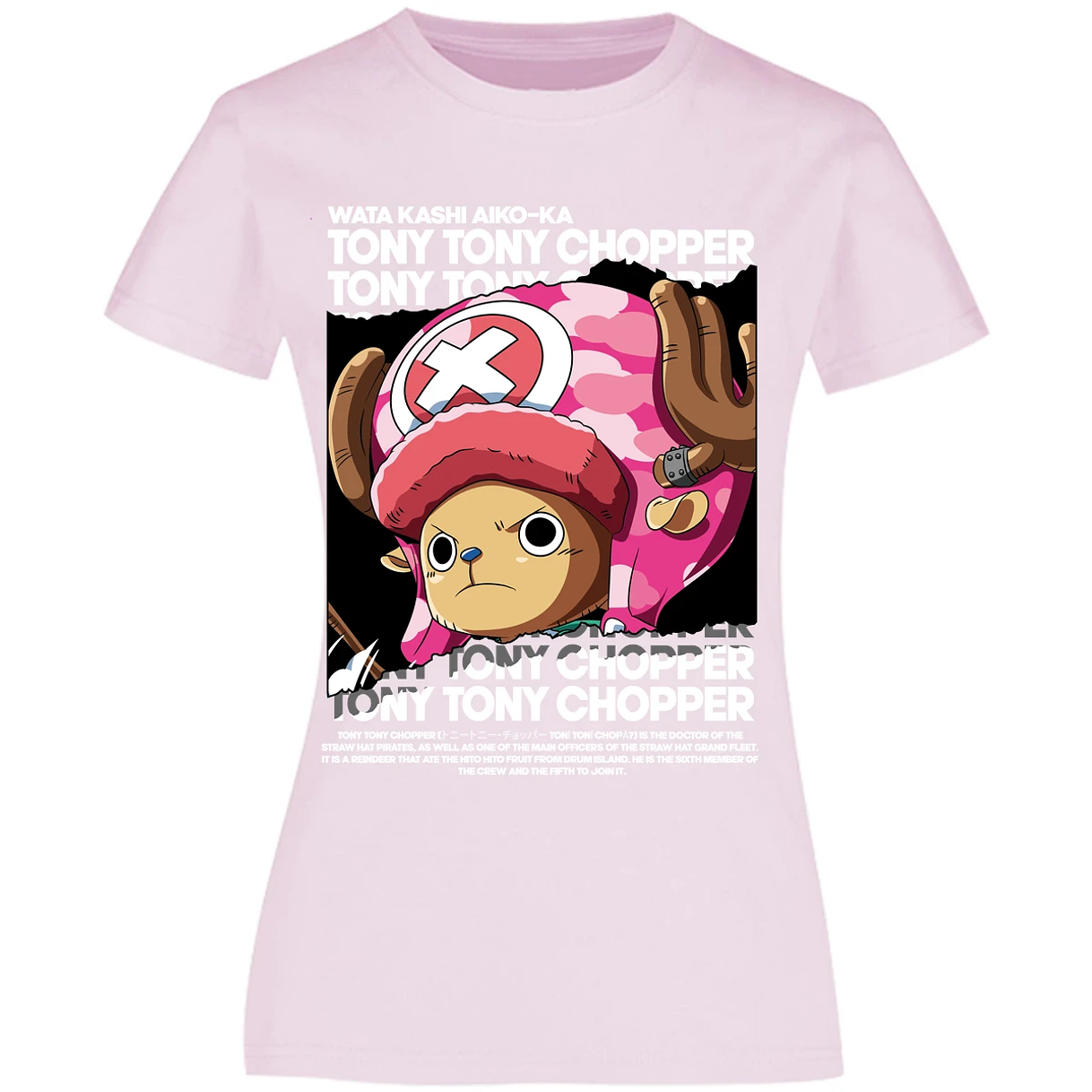Blusa One Piece Chopper Text Blusa para Mujer 9