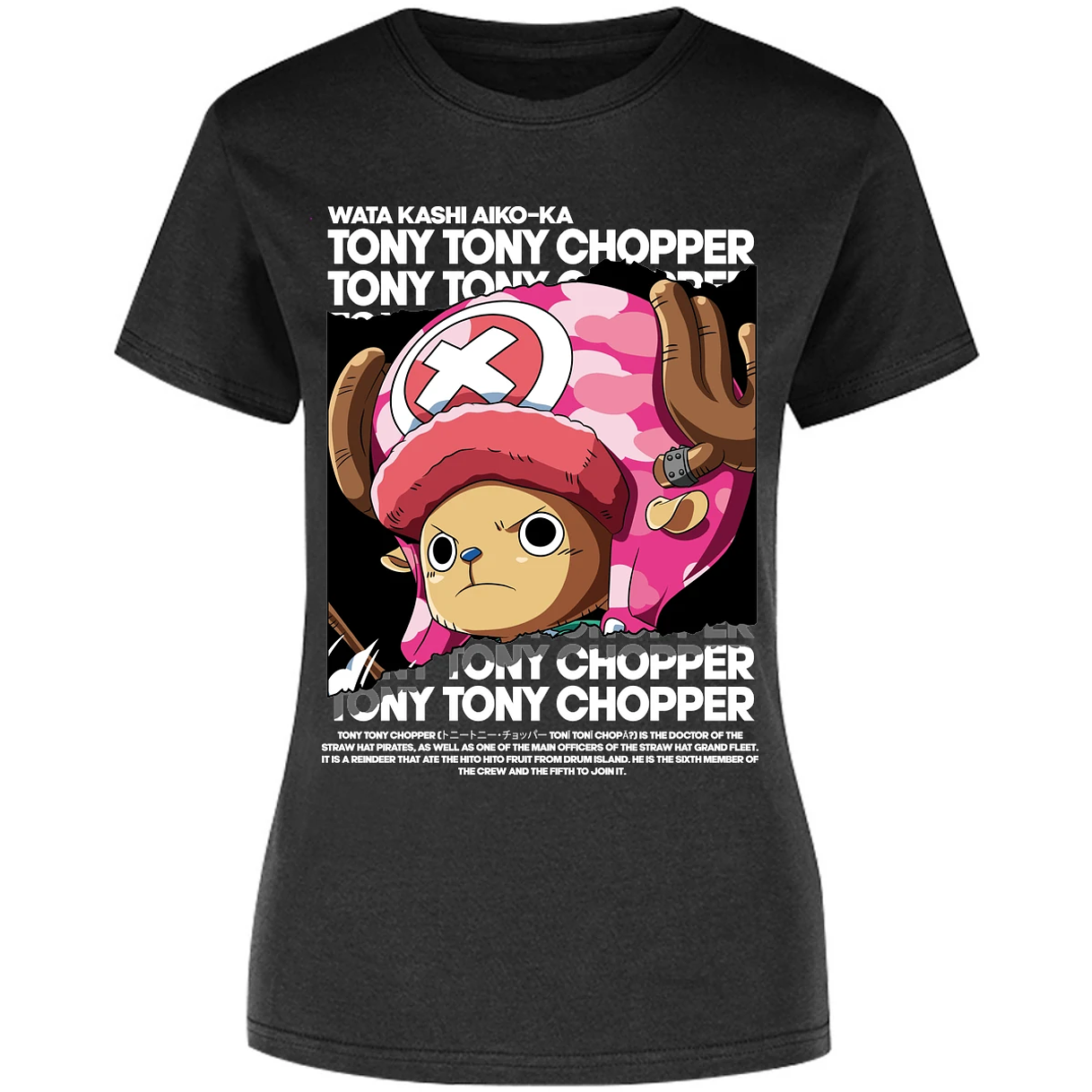 Blusa One Piece Chopper Text Blusa para Mujer 11