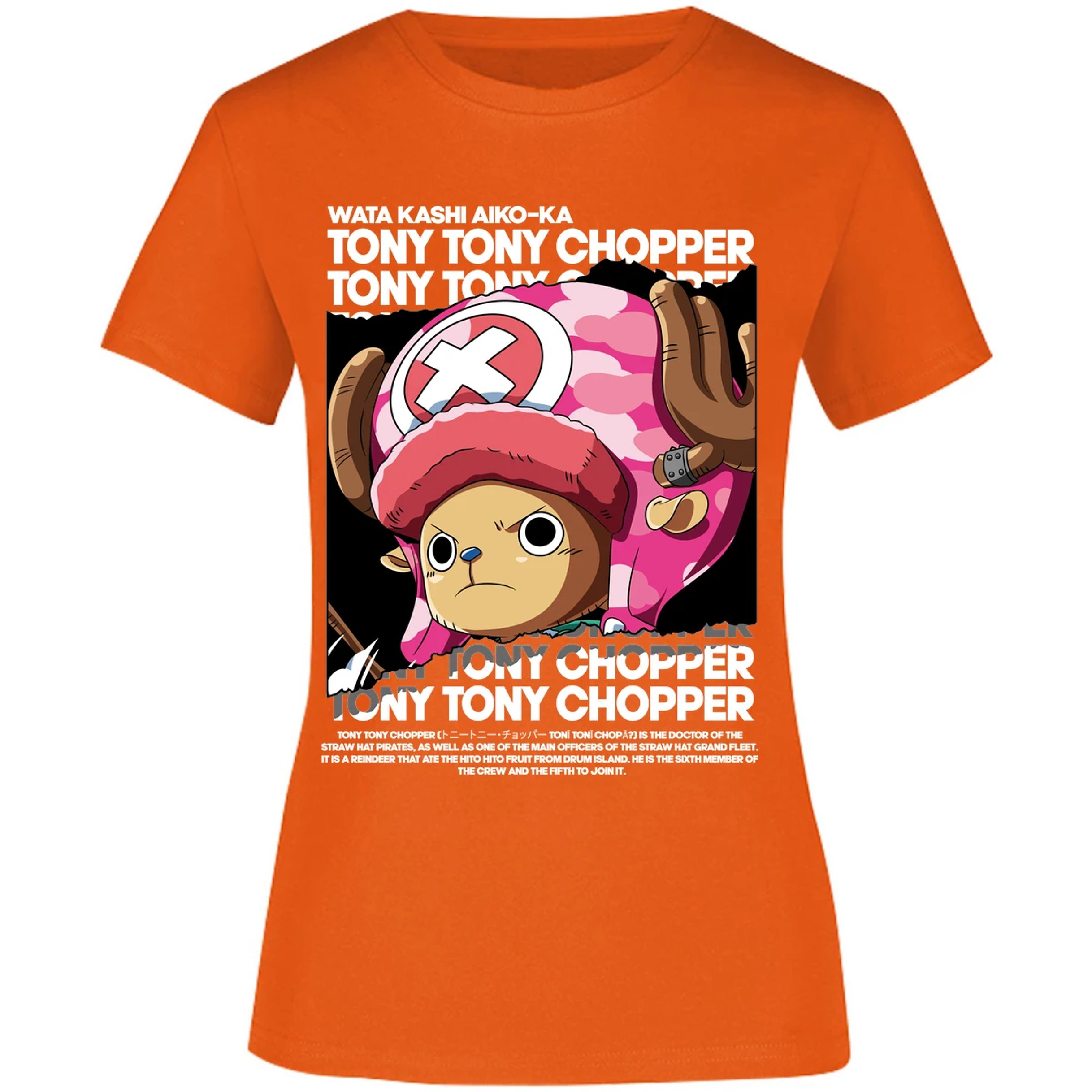 Blusa One Piece Chopper Text Blusa para Mujer 14