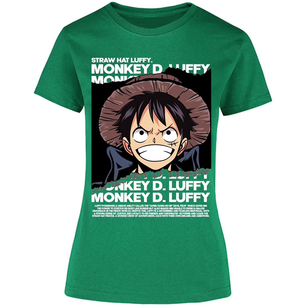 Blusa One Piece Luffy Text Blusa para Mujer 1