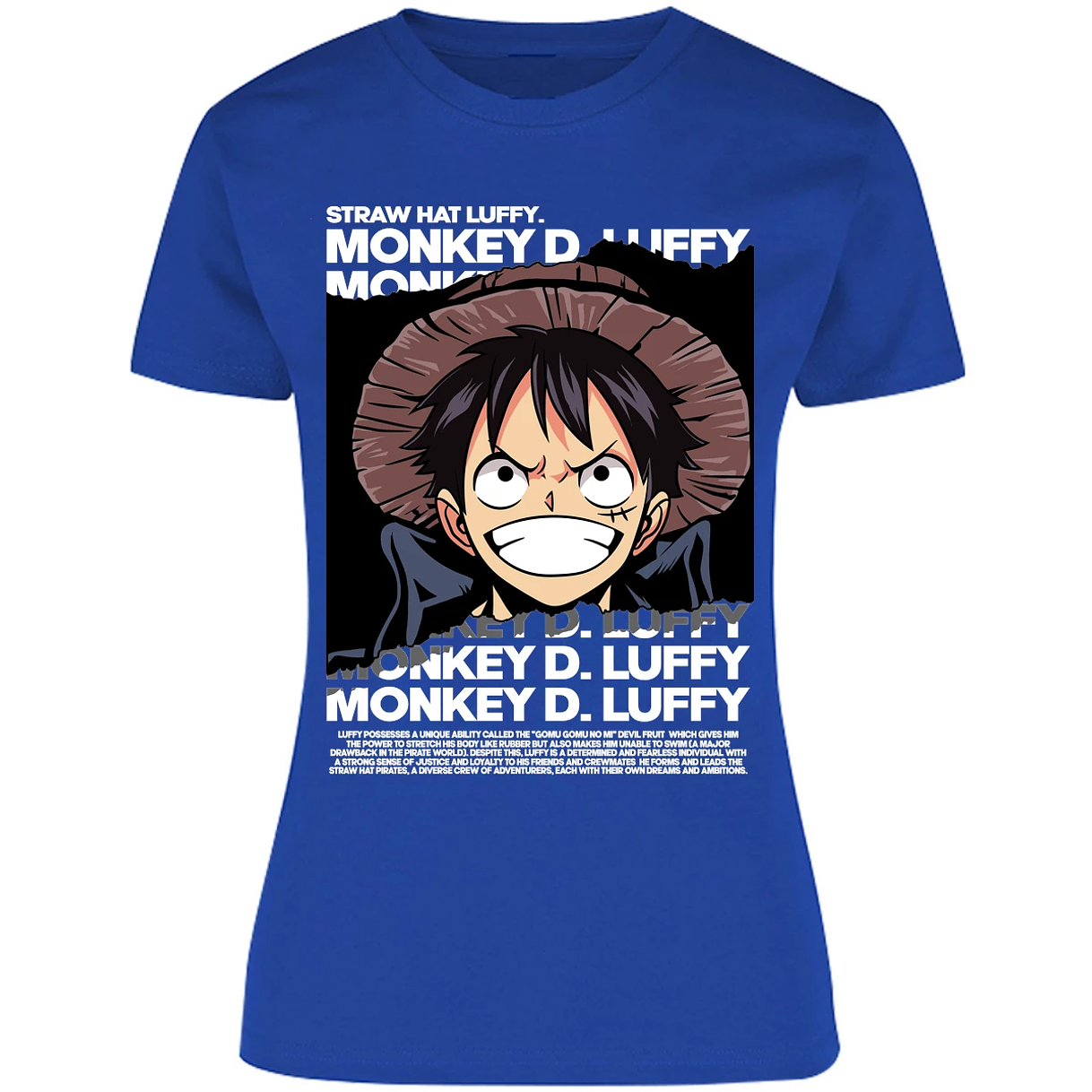 Blusa One Piece Luffy Text Blusa para Mujer 14