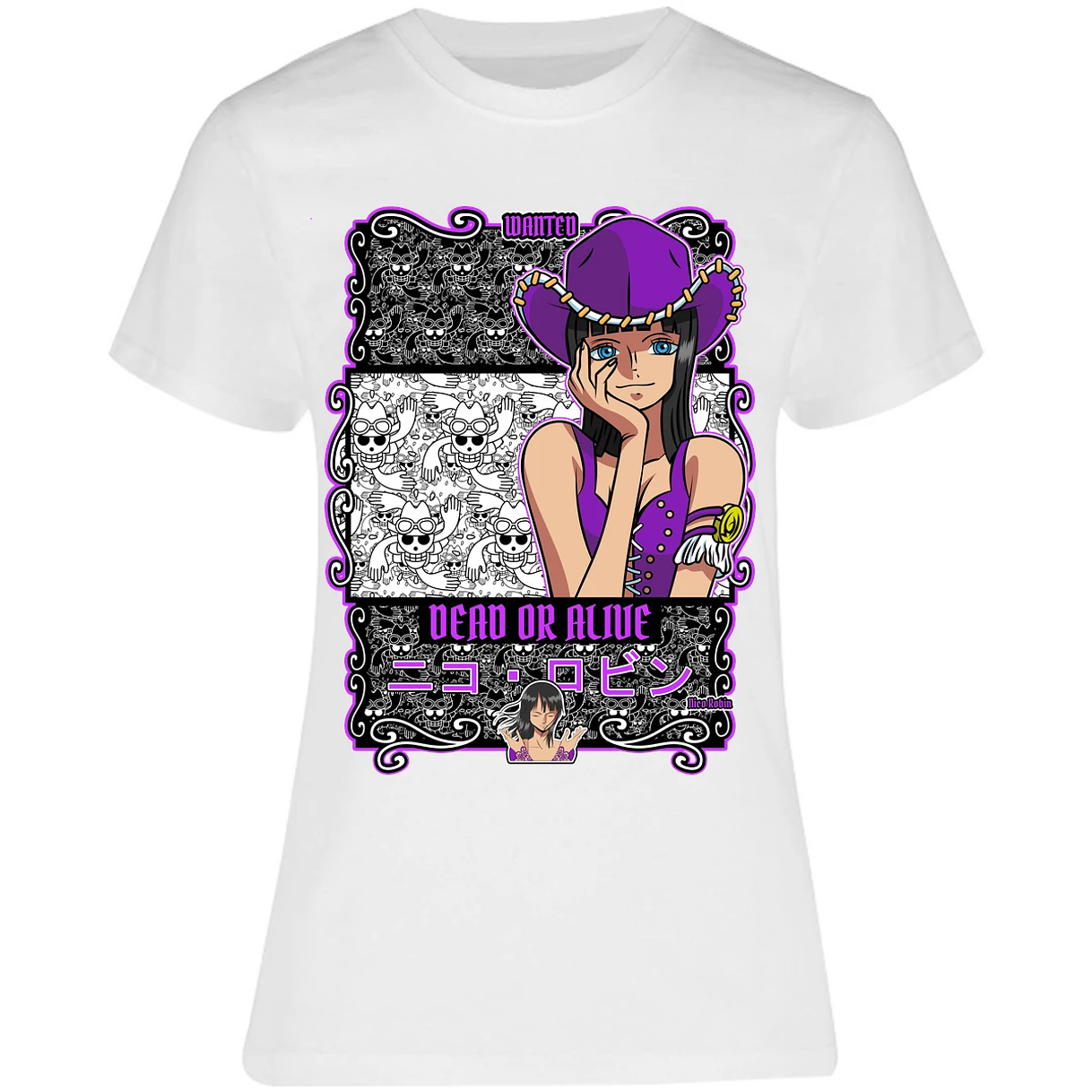 Blusa One Piece Nico Robin Blusa para Mujer 40