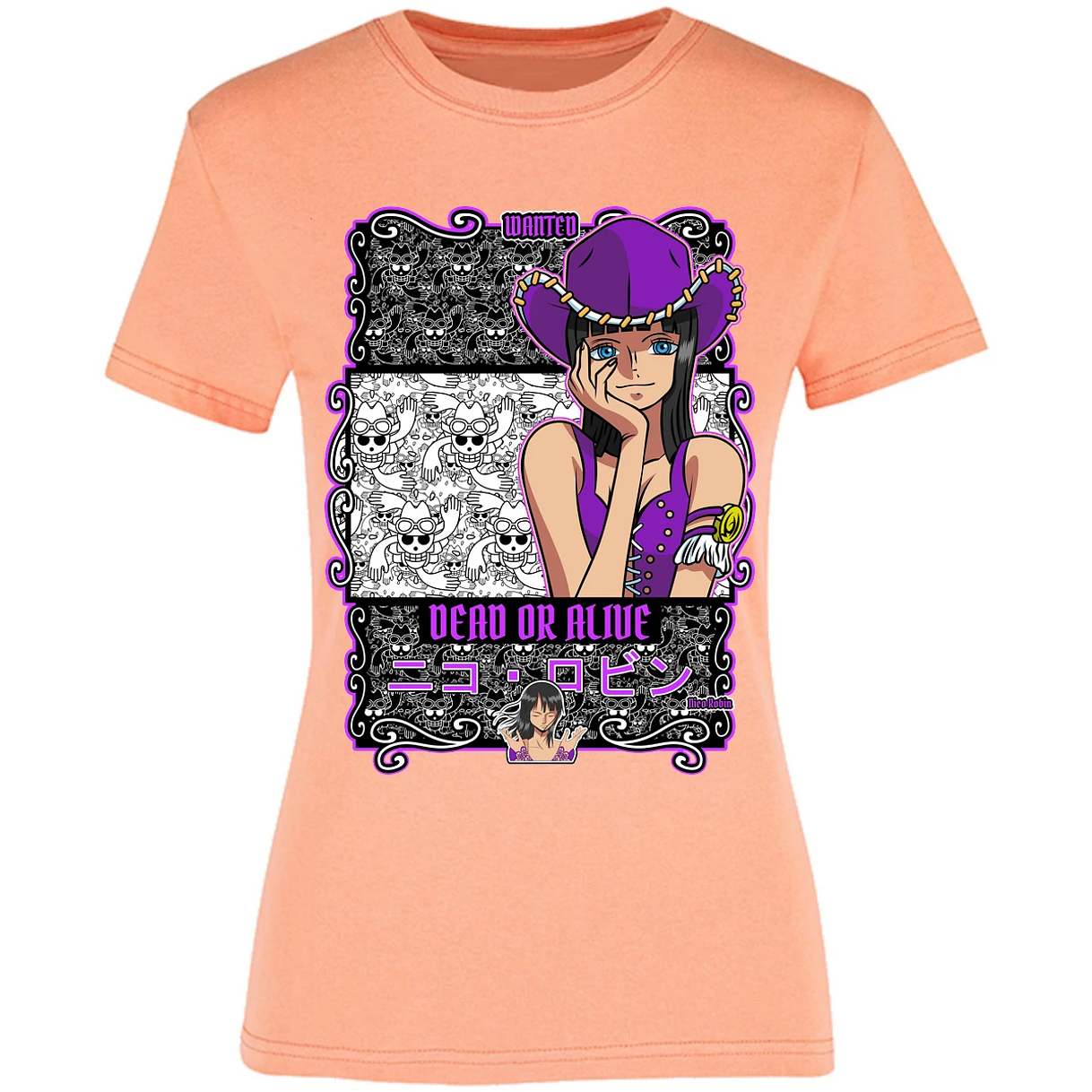 Blusa One Piece Nico Robin Blusa para Mujer 37