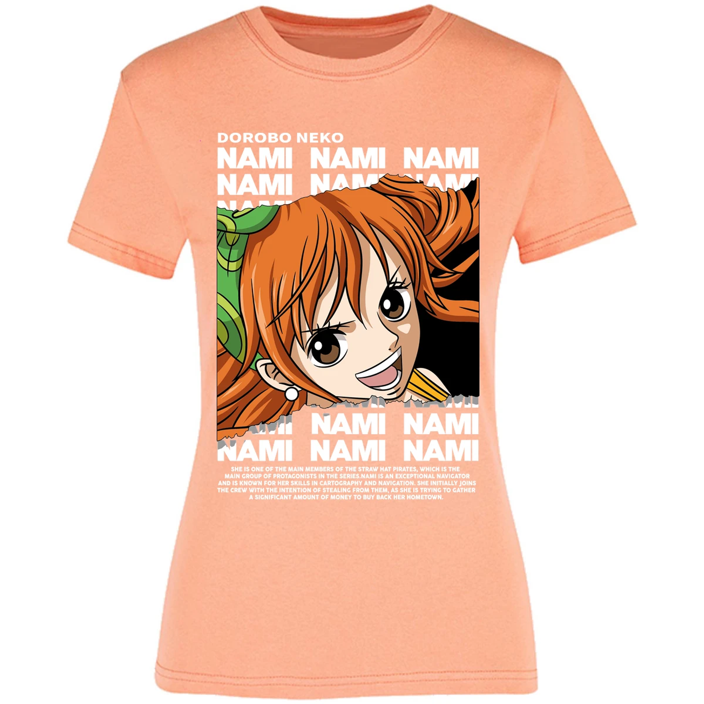 Blusa One Piece Nami Text Blusa para Mujer 8