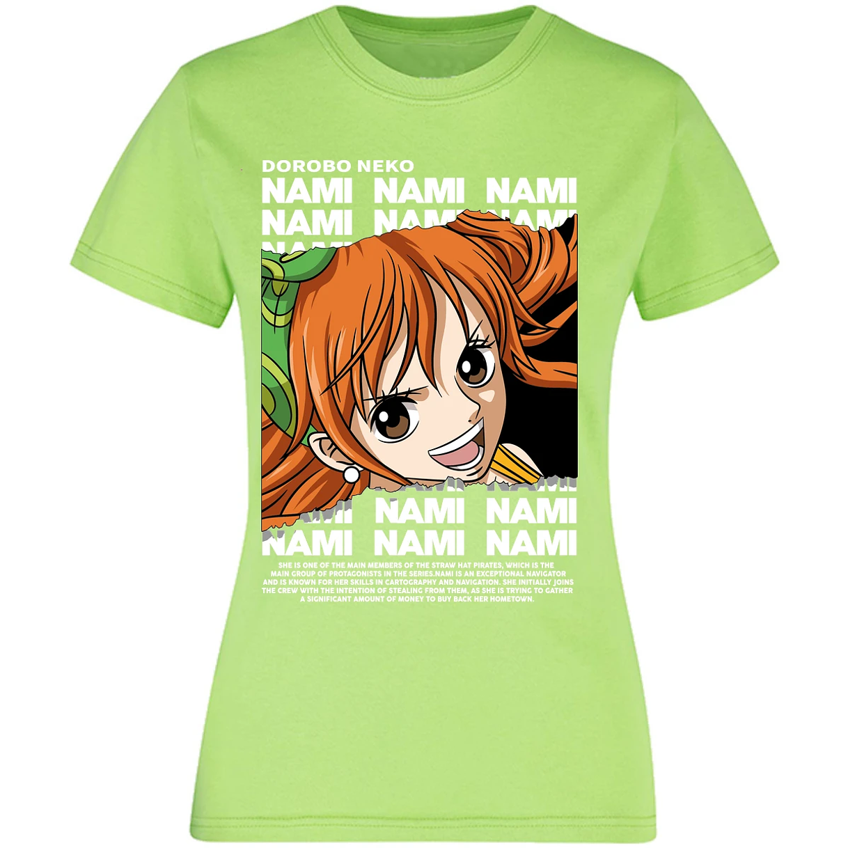 Blusa One Piece Nami Text Blusa para Mujer 24