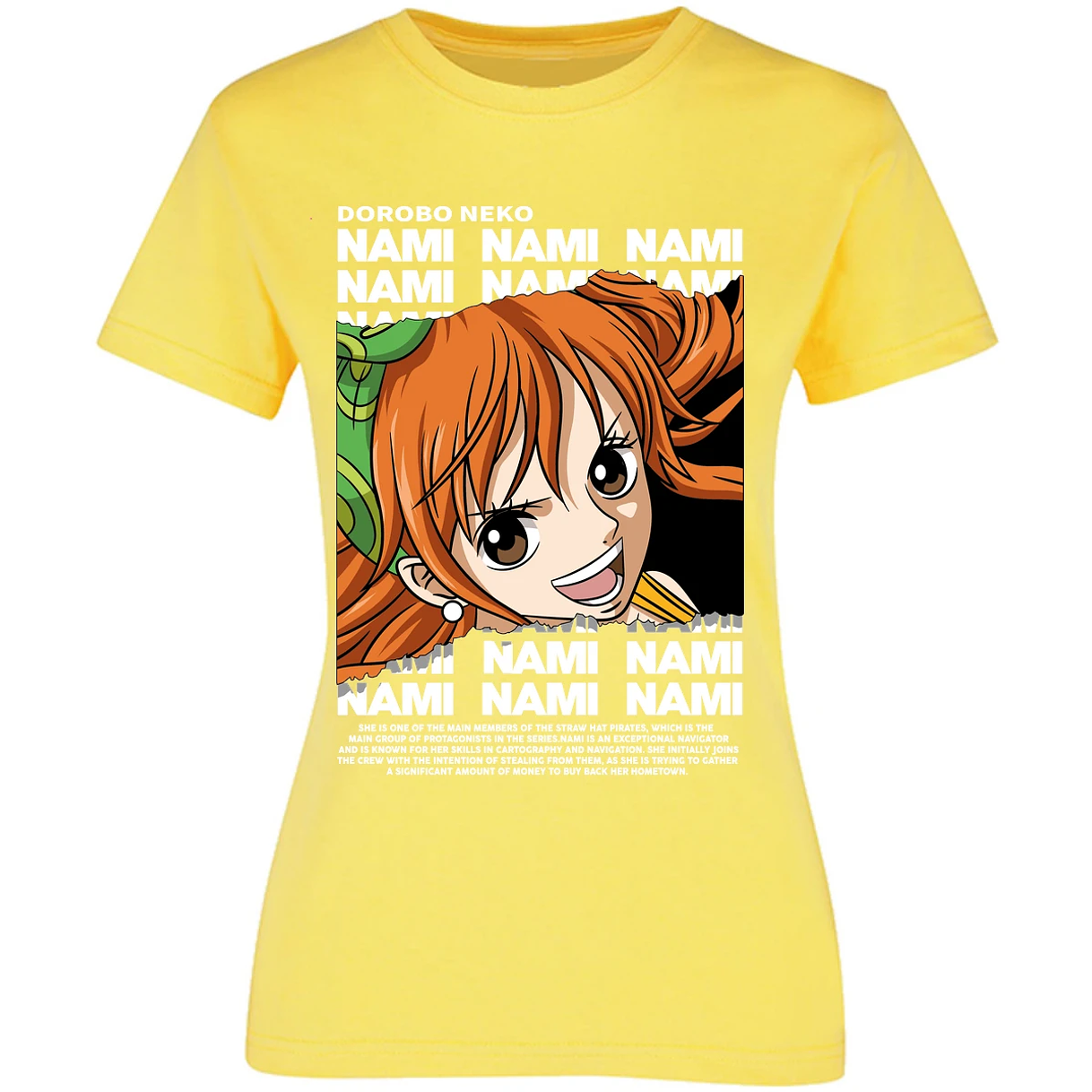 Blusa One Piece Nami Text Blusa para Mujer 33