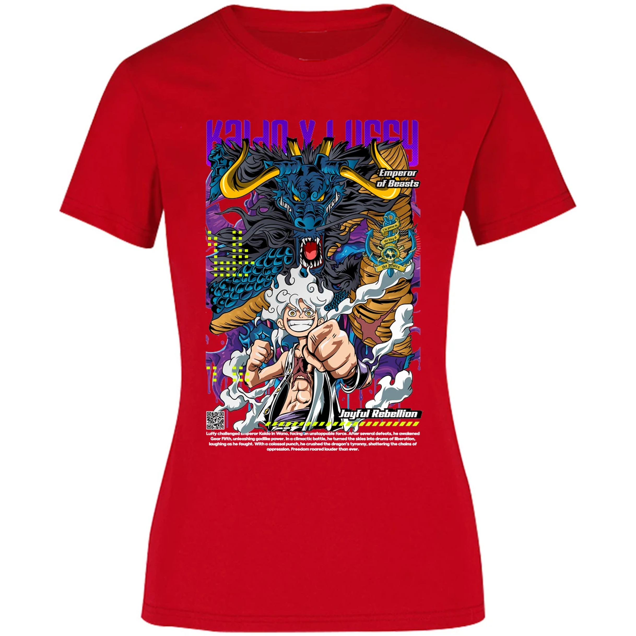 Blusa One Piece Kaido Y Luffy Blusa para Mujer 2