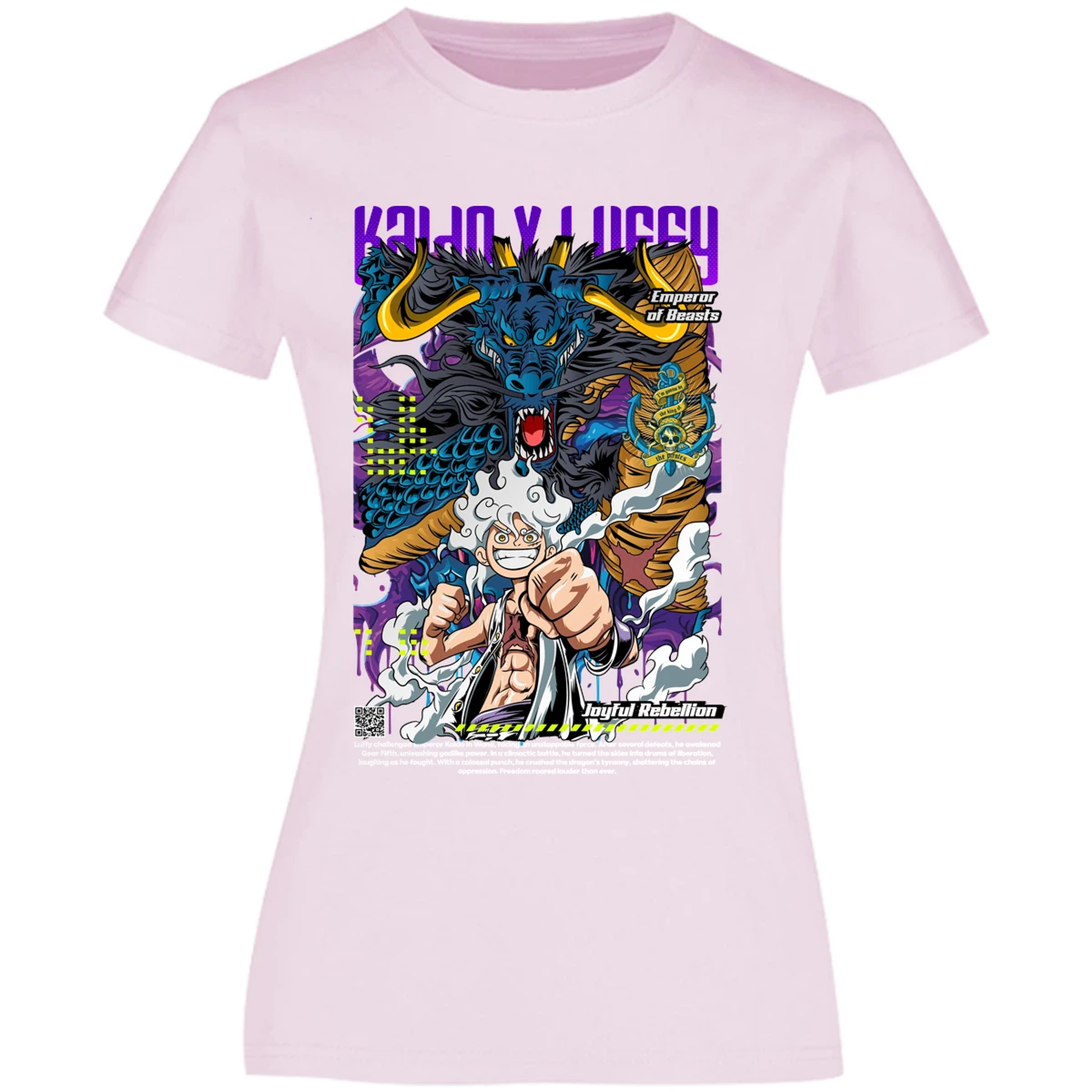 Blusa One Piece Kaido Y Luffy Blusa para Mujer 3