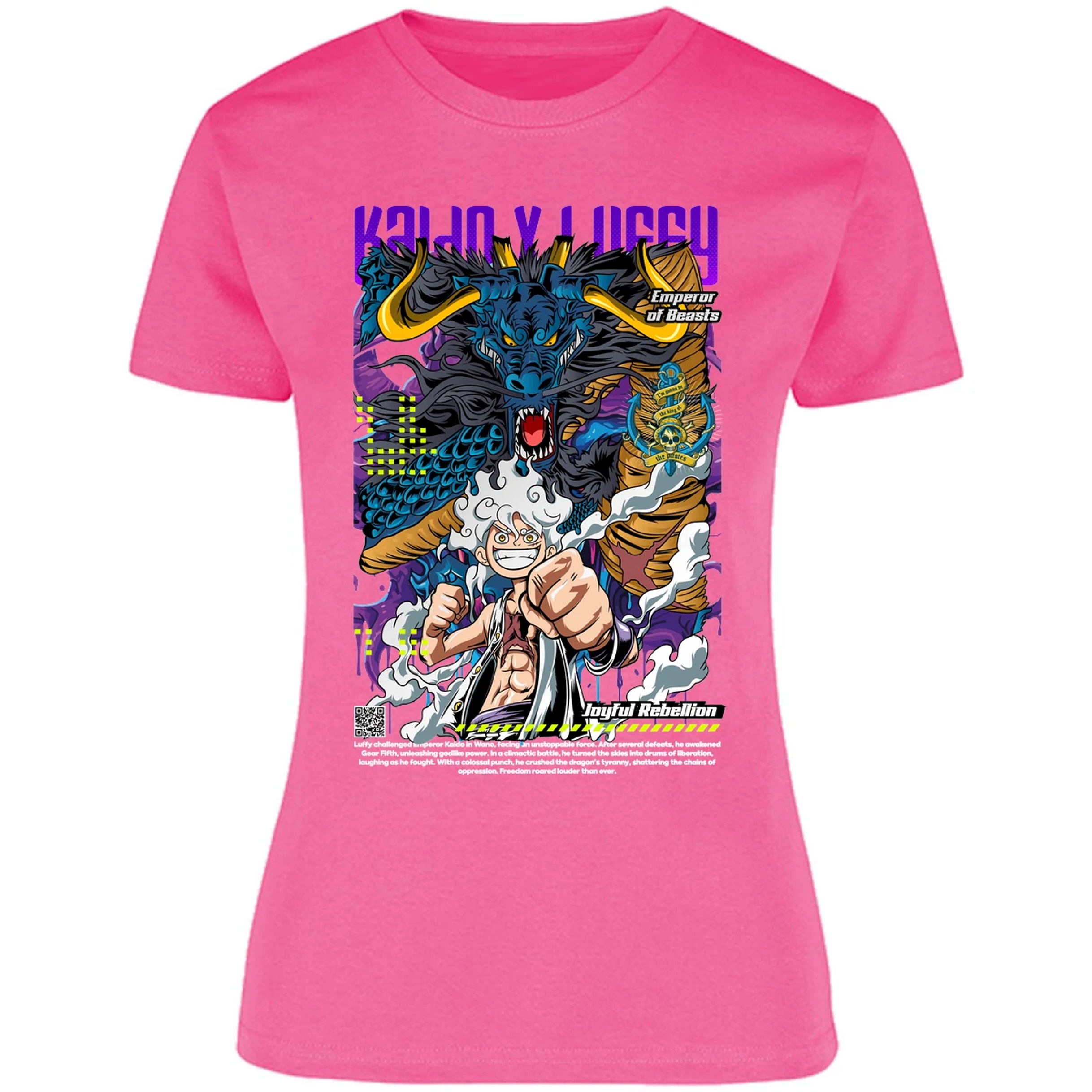 Blusa One Piece Kaido Y Luffy Blusa para Mujer 4
