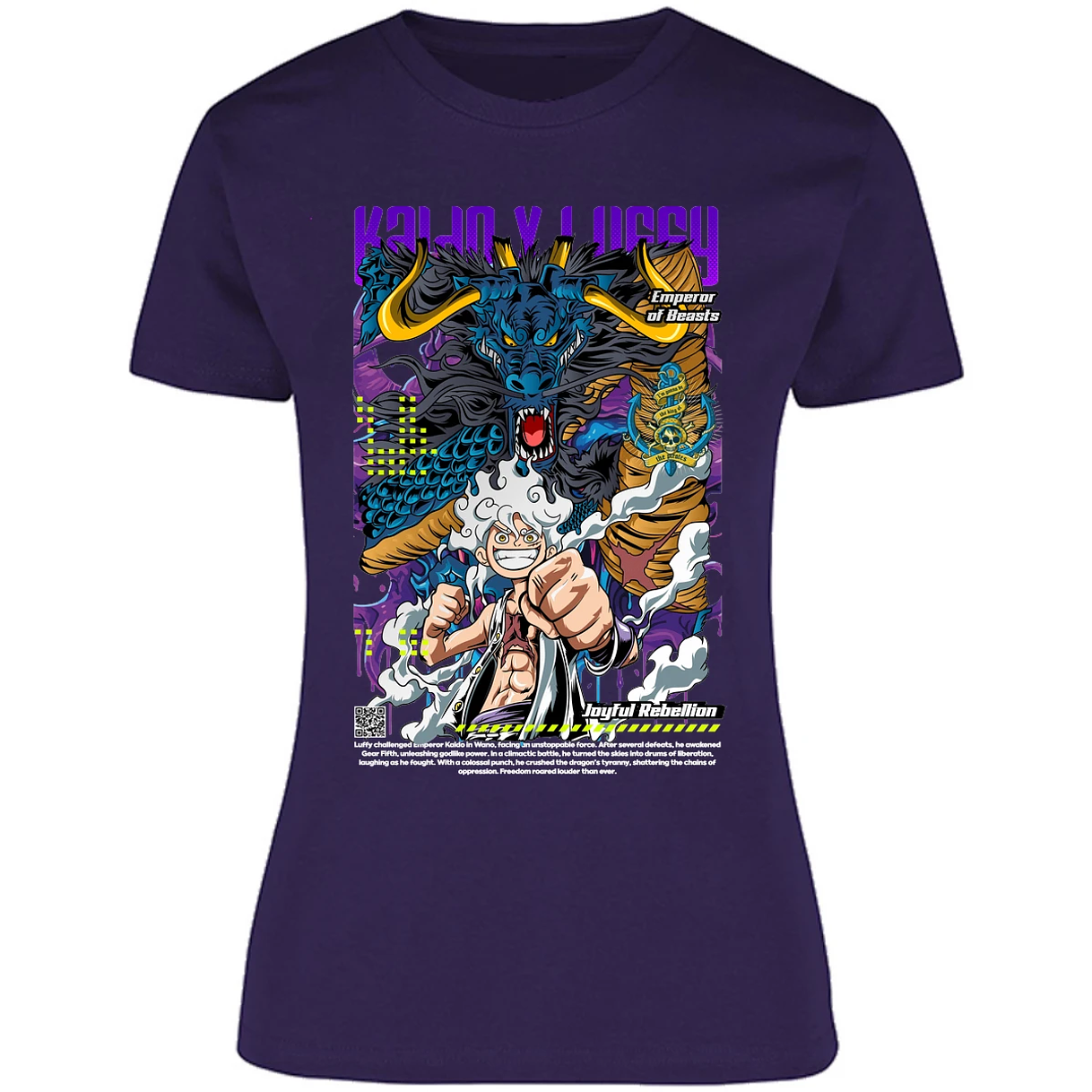 Blusa One Piece Kaido Y Luffy Blusa para Mujer 5