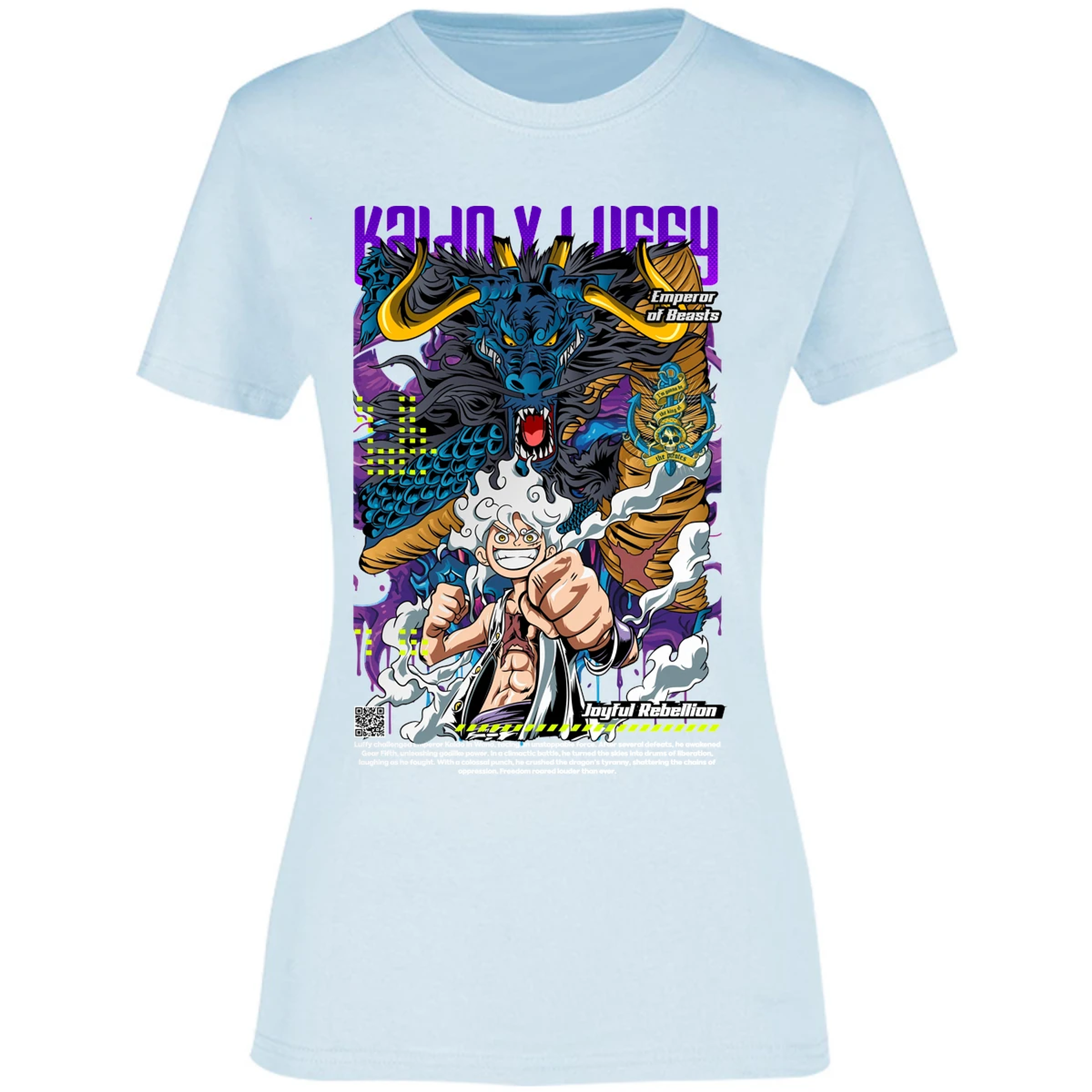 Blusa One Piece Kaido Y Luffy Blusa para Mujer 6