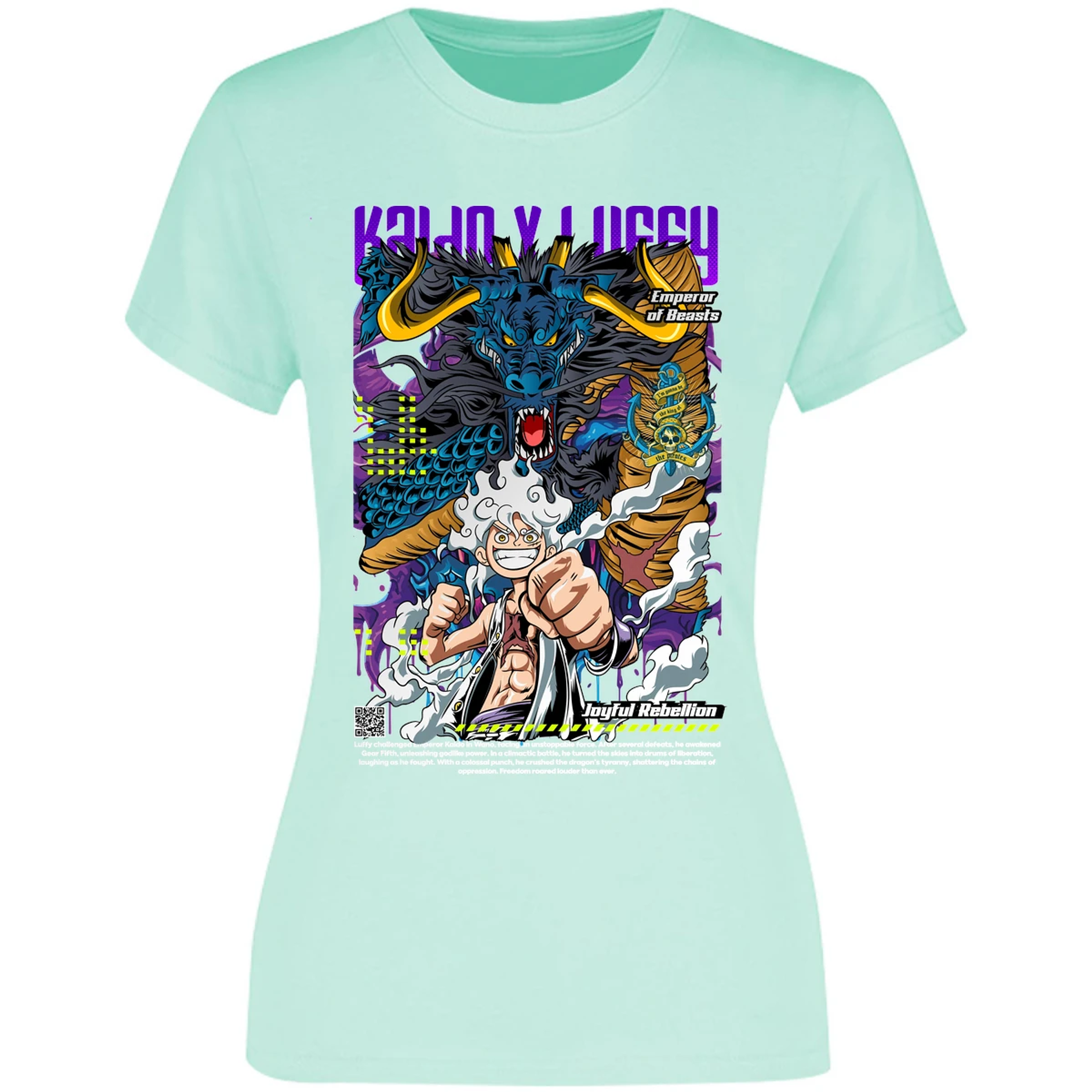 Blusa One Piece Kaido Y Luffy Blusa para Mujer 7