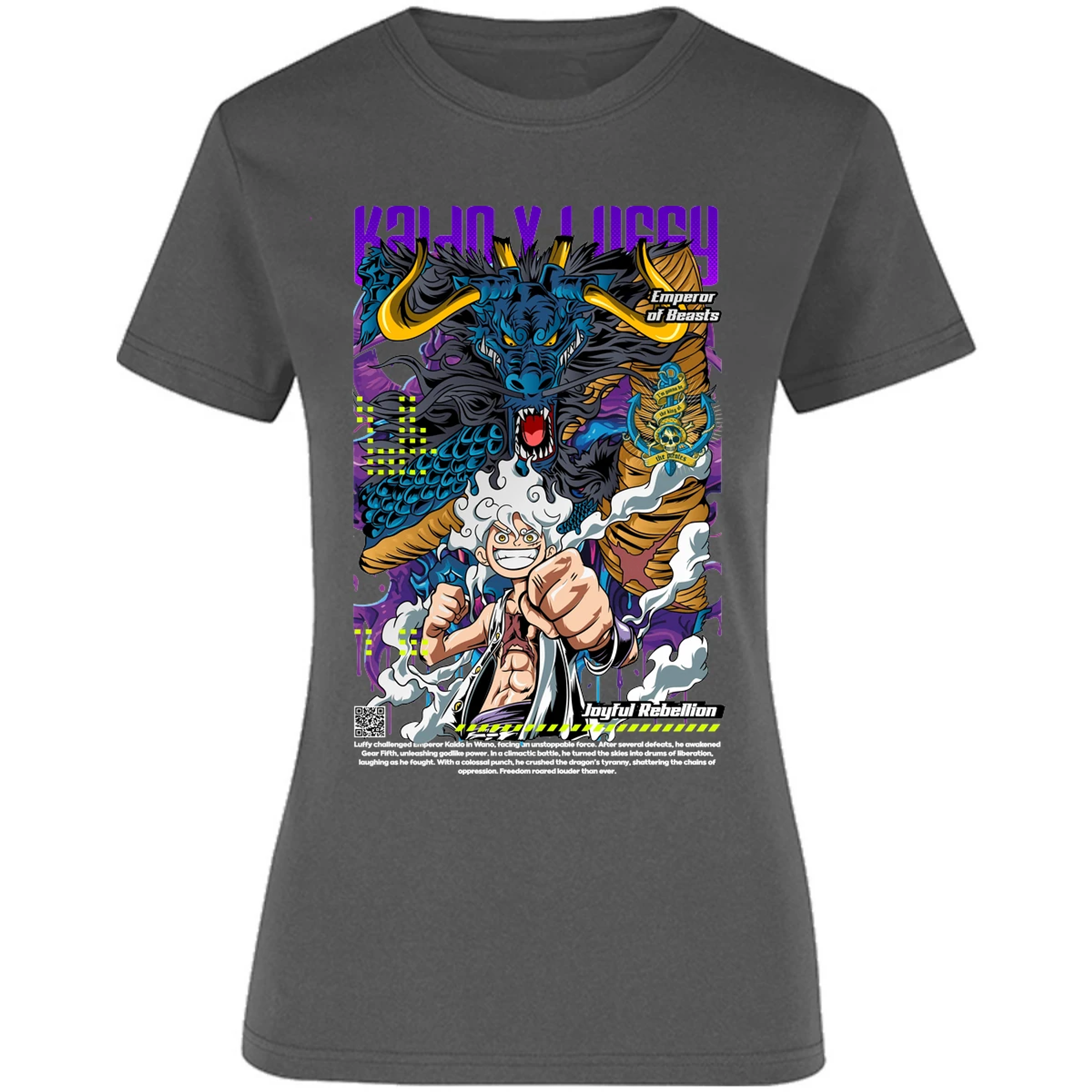 Blusa One Piece Kaido Y Luffy Blusa para Mujer 8