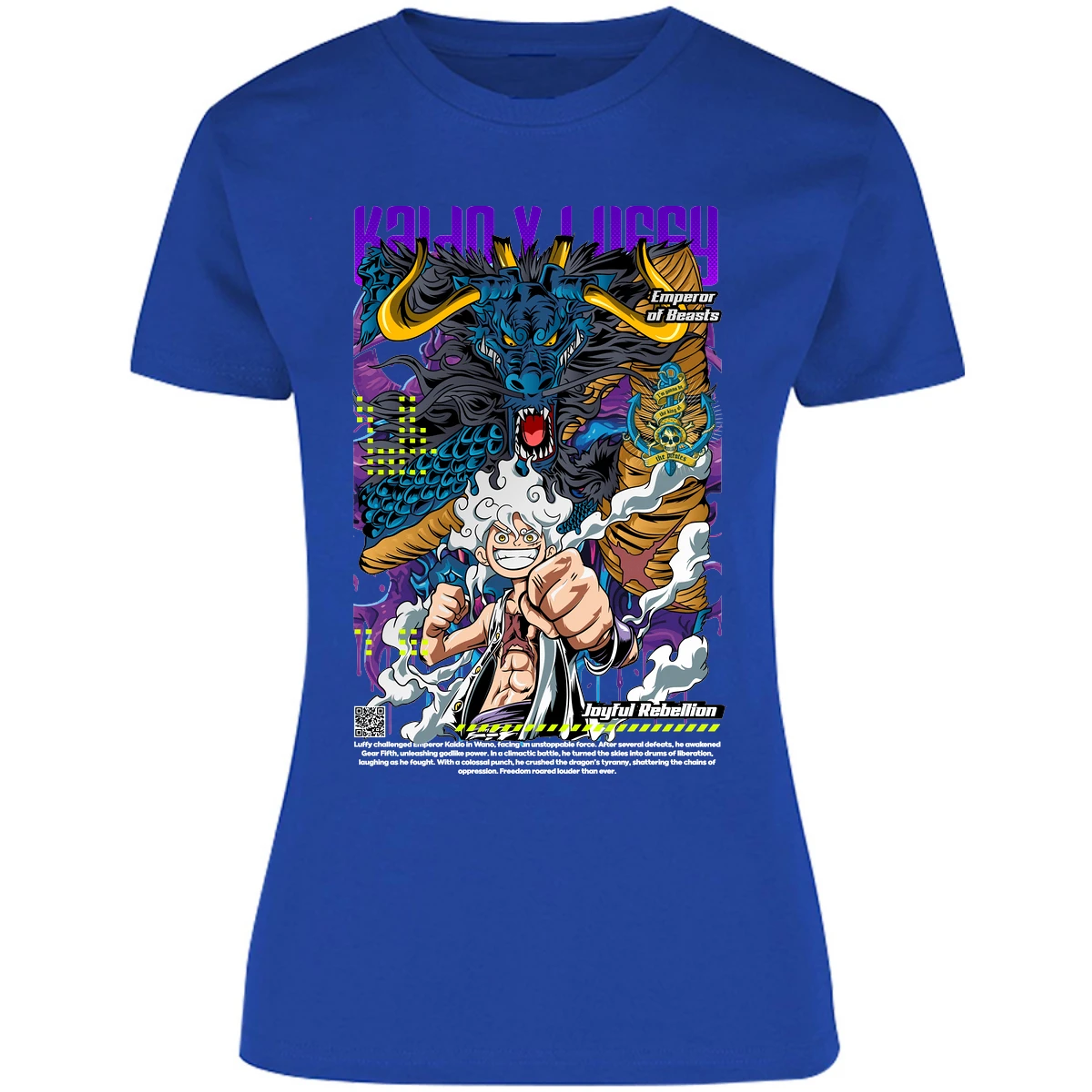 Blusa One Piece Kaido Y Luffy Blusa para Mujer 9