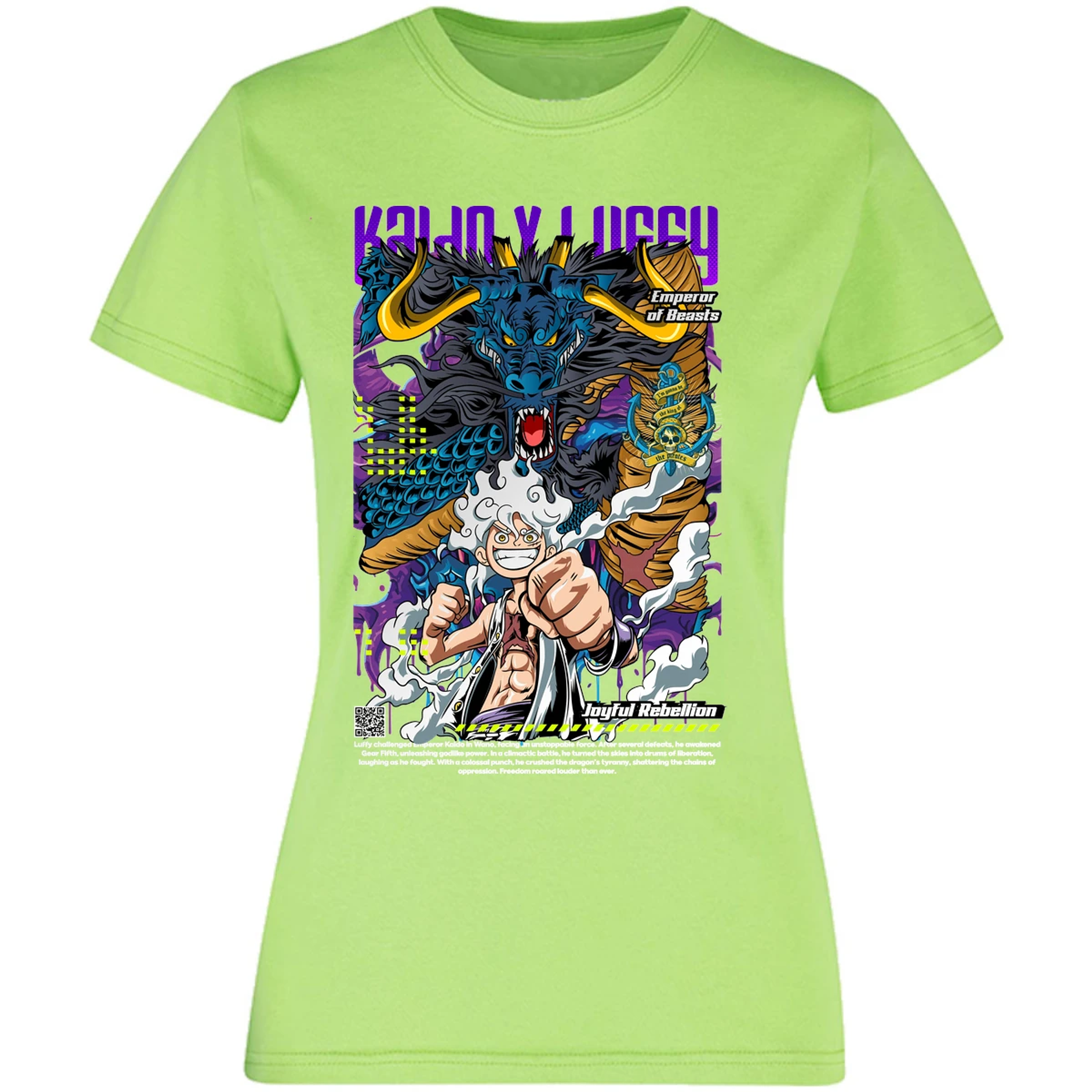 Blusa One Piece Kaido Y Luffy Blusa para Mujer 10