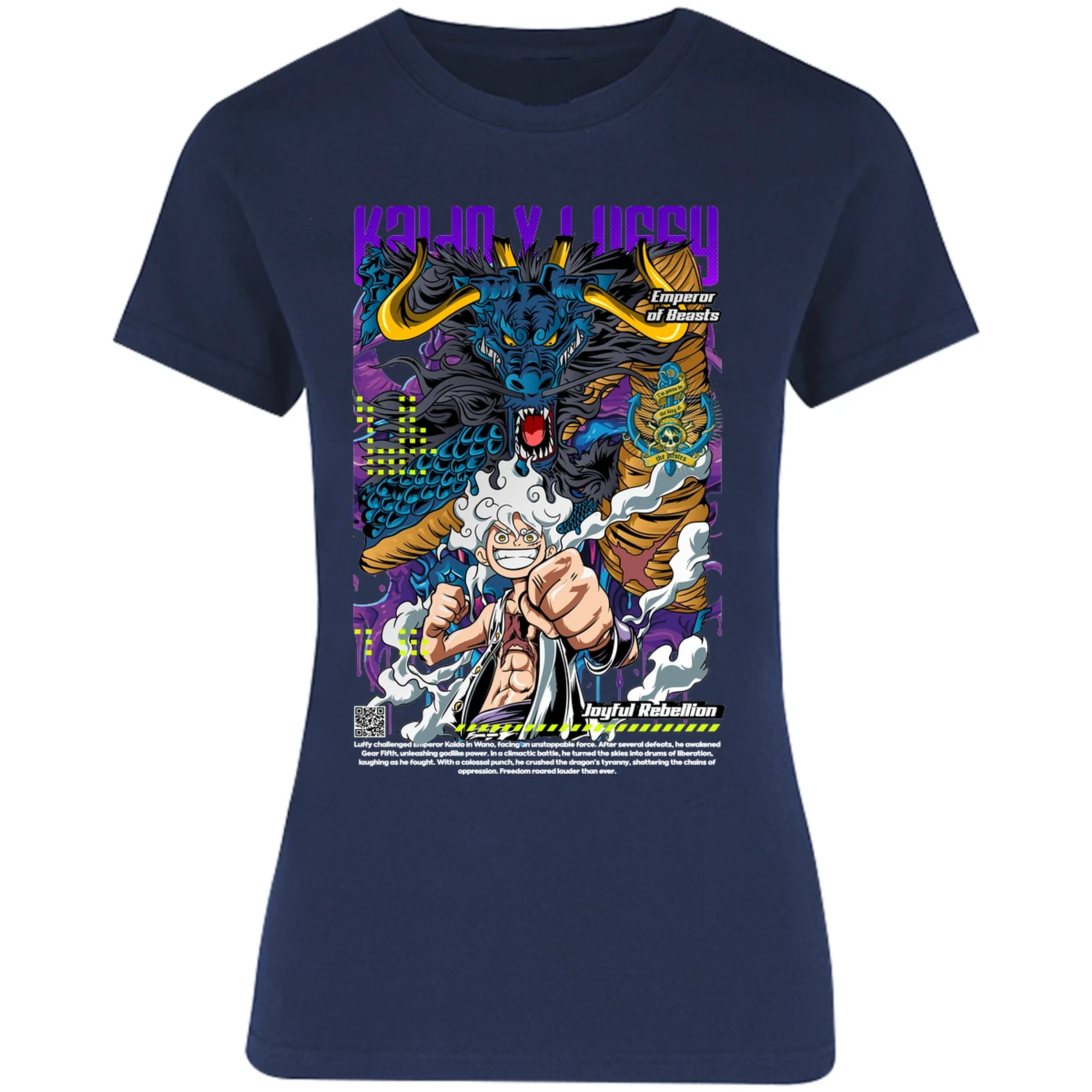 Blusa One Piece Kaido Y Luffy Blusa para Mujer 11
