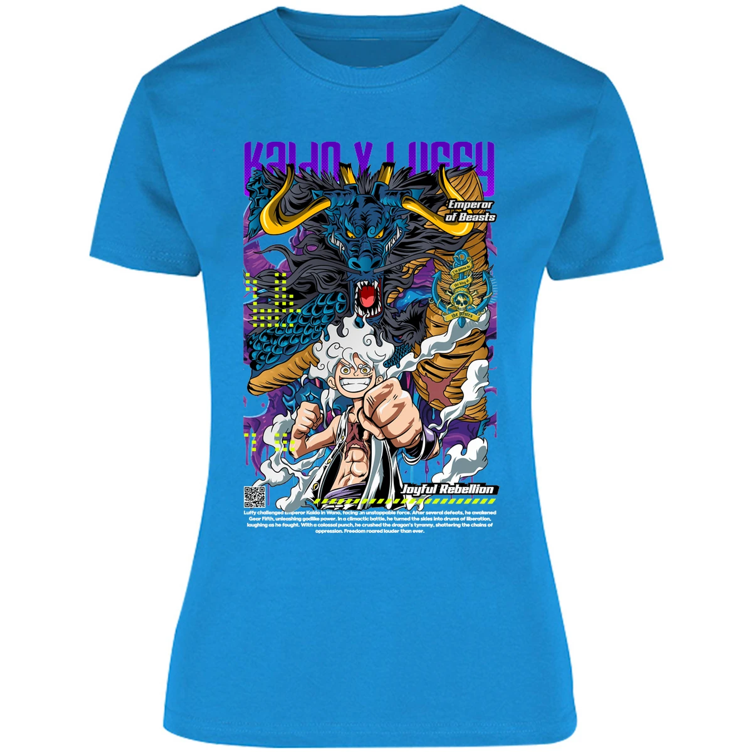 Blusa One Piece Kaido Y Luffy Blusa para Mujer 15