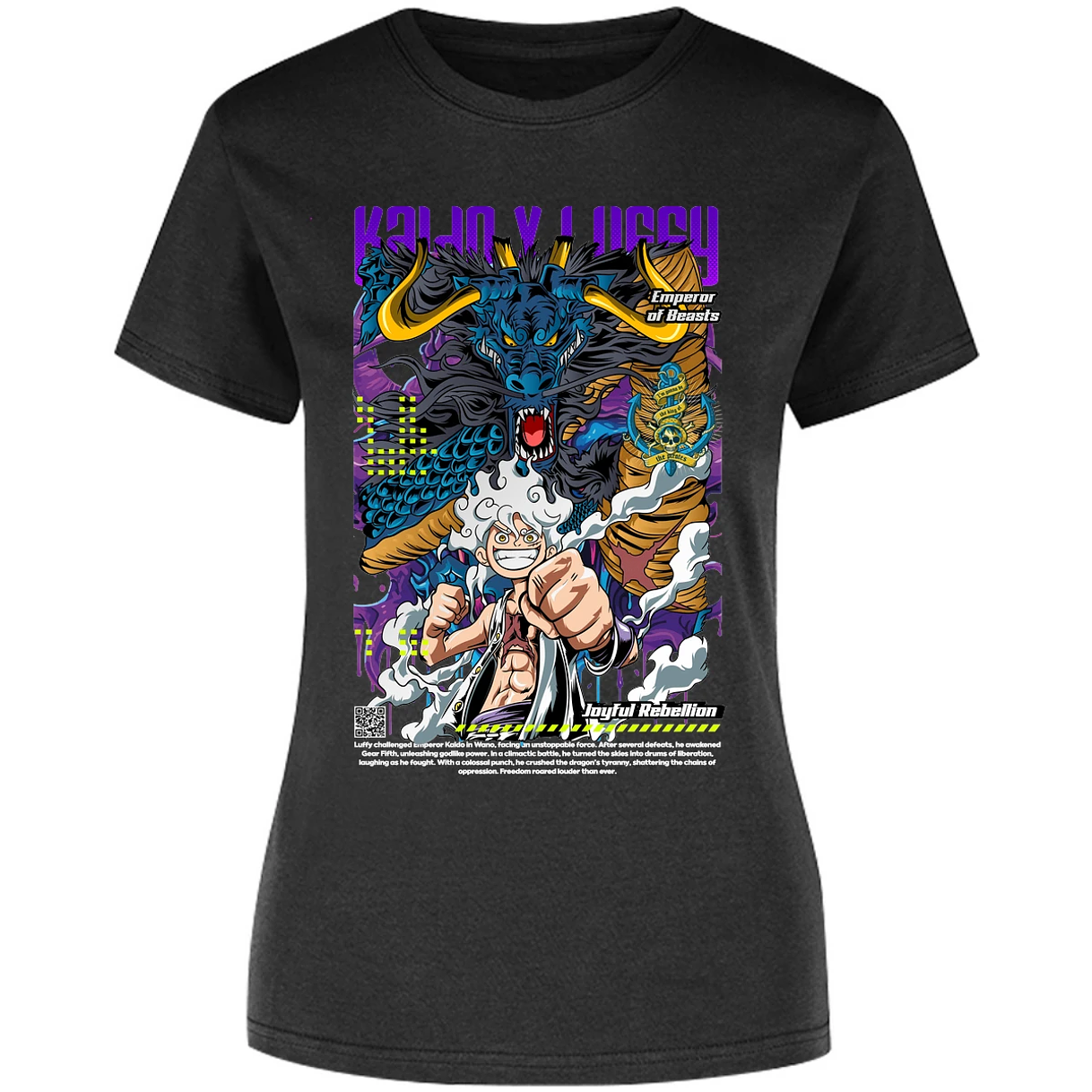 Blusa One Piece Kaido Y Luffy Blusa para Mujer 17