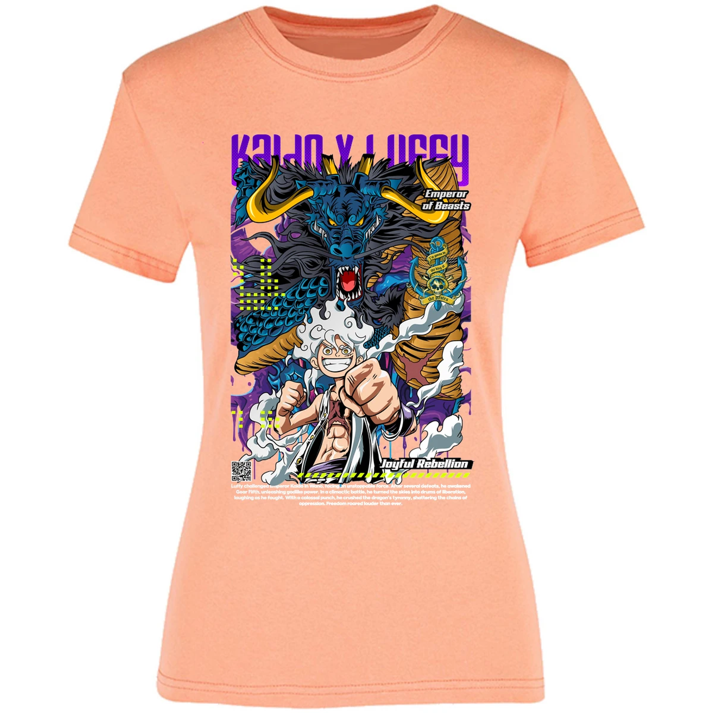 Blusa One Piece Kaido Y Luffy Blusa para Mujer 18