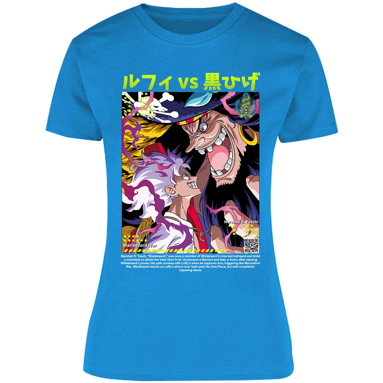 Blusa One Piece Luffy Y Barba Negra 1 Blusa para Mujer 15