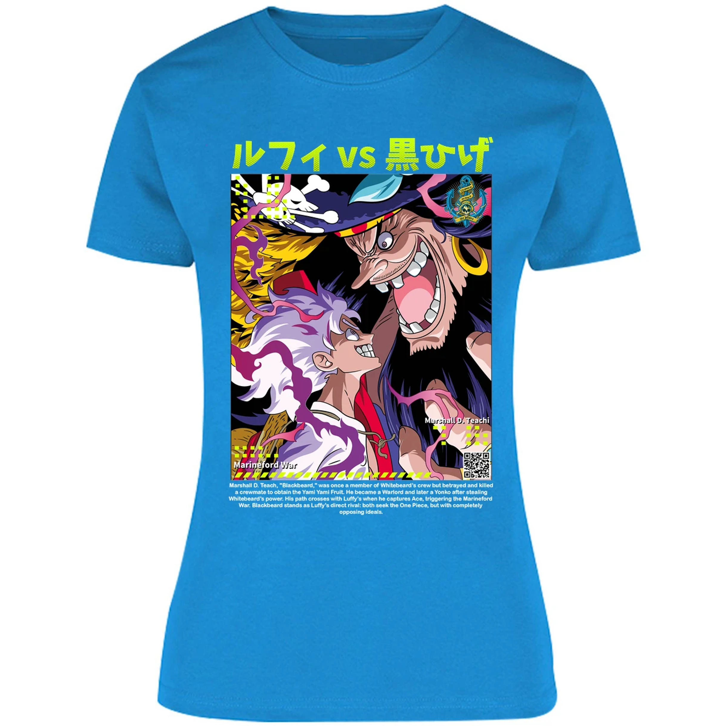 Blusa One Piece Luffy Y Barba Negra 1 Blusa para Mujer 15