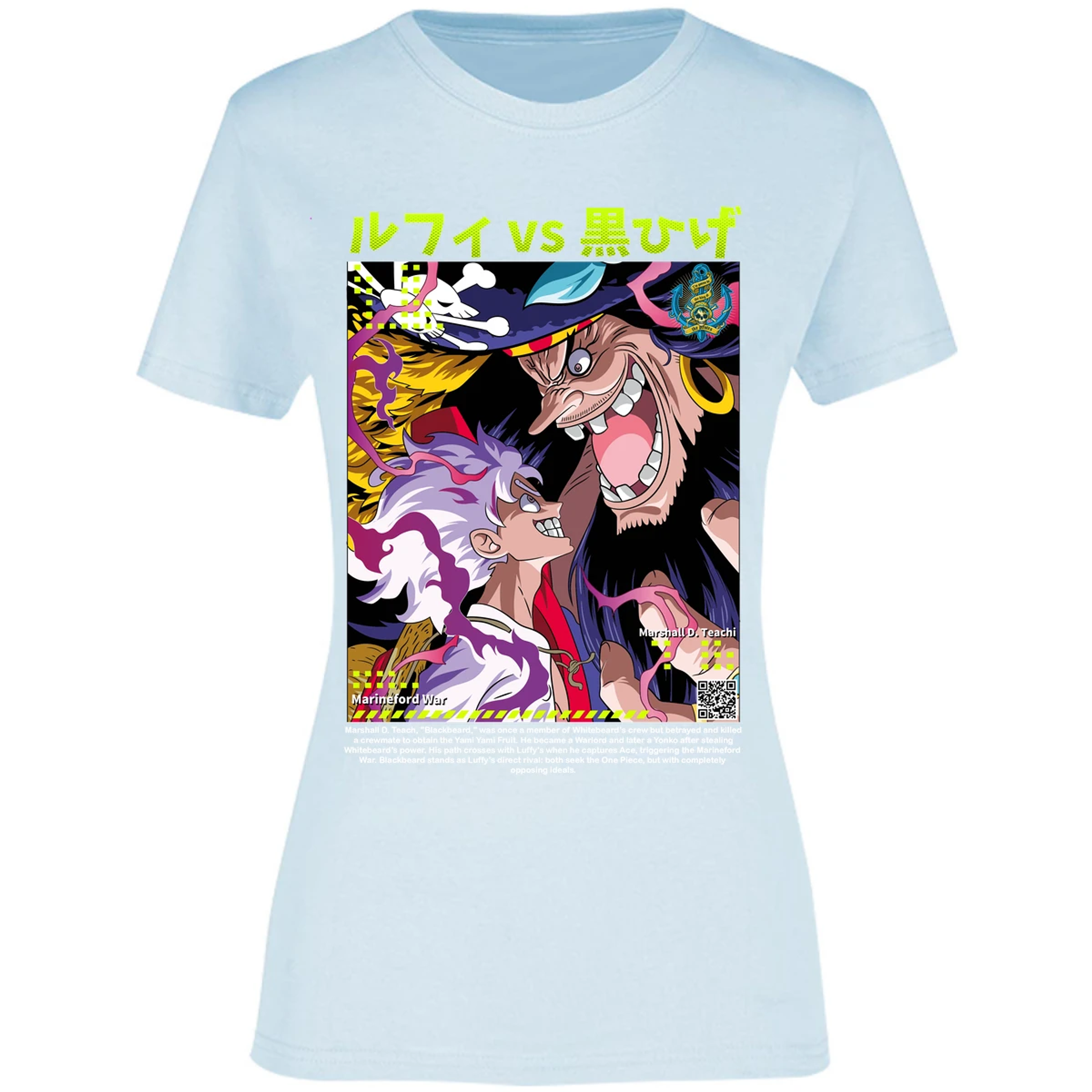 Blusa One Piece Luffy Y Barba Negra 1 Blusa para Mujer 17