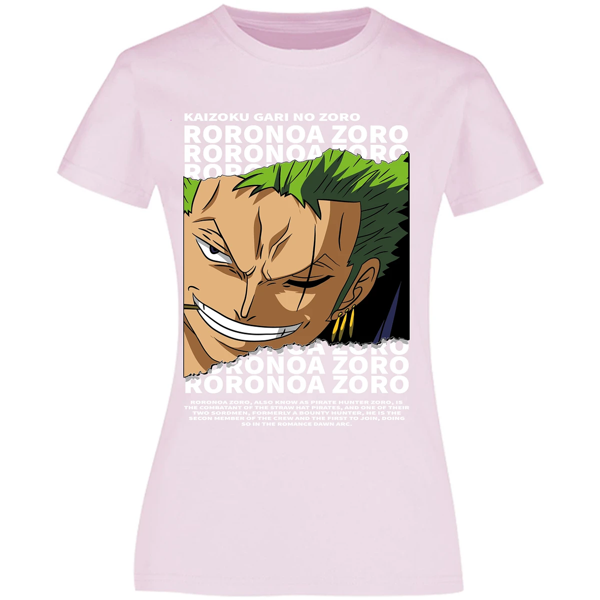 Blusa One Piece Zoro Text Blusa para Mujer 2