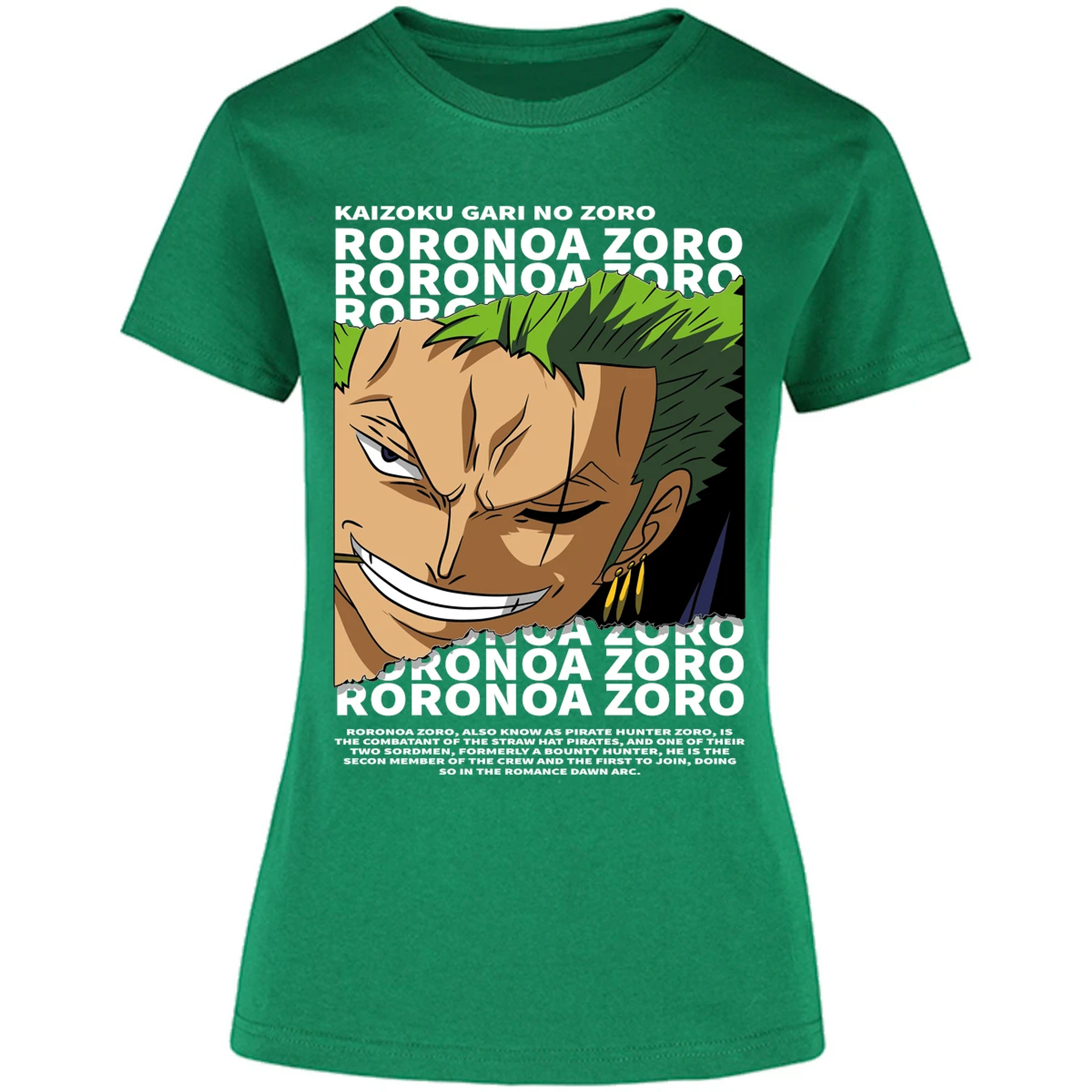 Blusa One Piece Zoro Text Blusa para Mujer 6