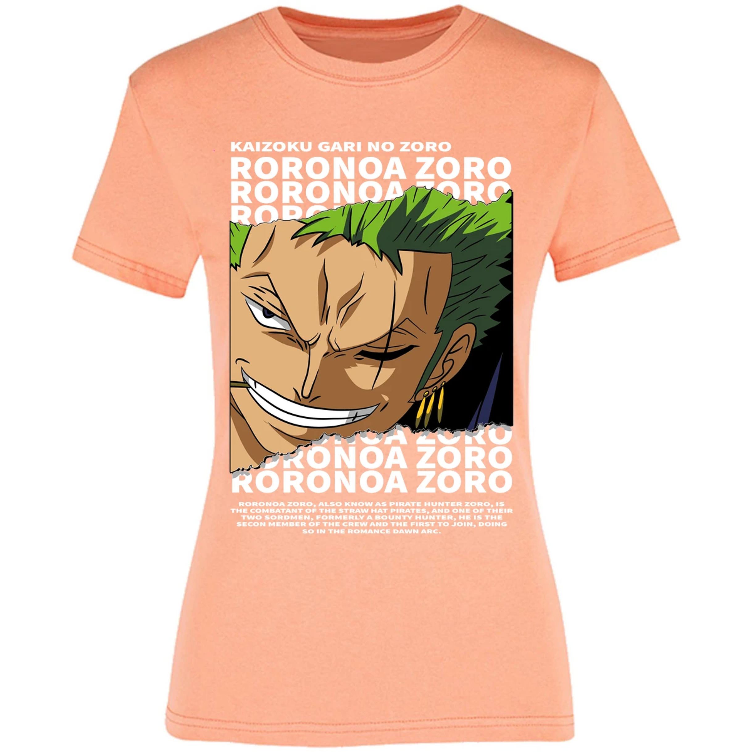 Blusa One Piece Zoro Text Blusa para Mujer 7
