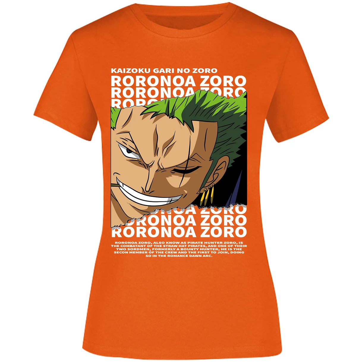 Blusa One Piece Zoro Text Blusa para Mujer 15