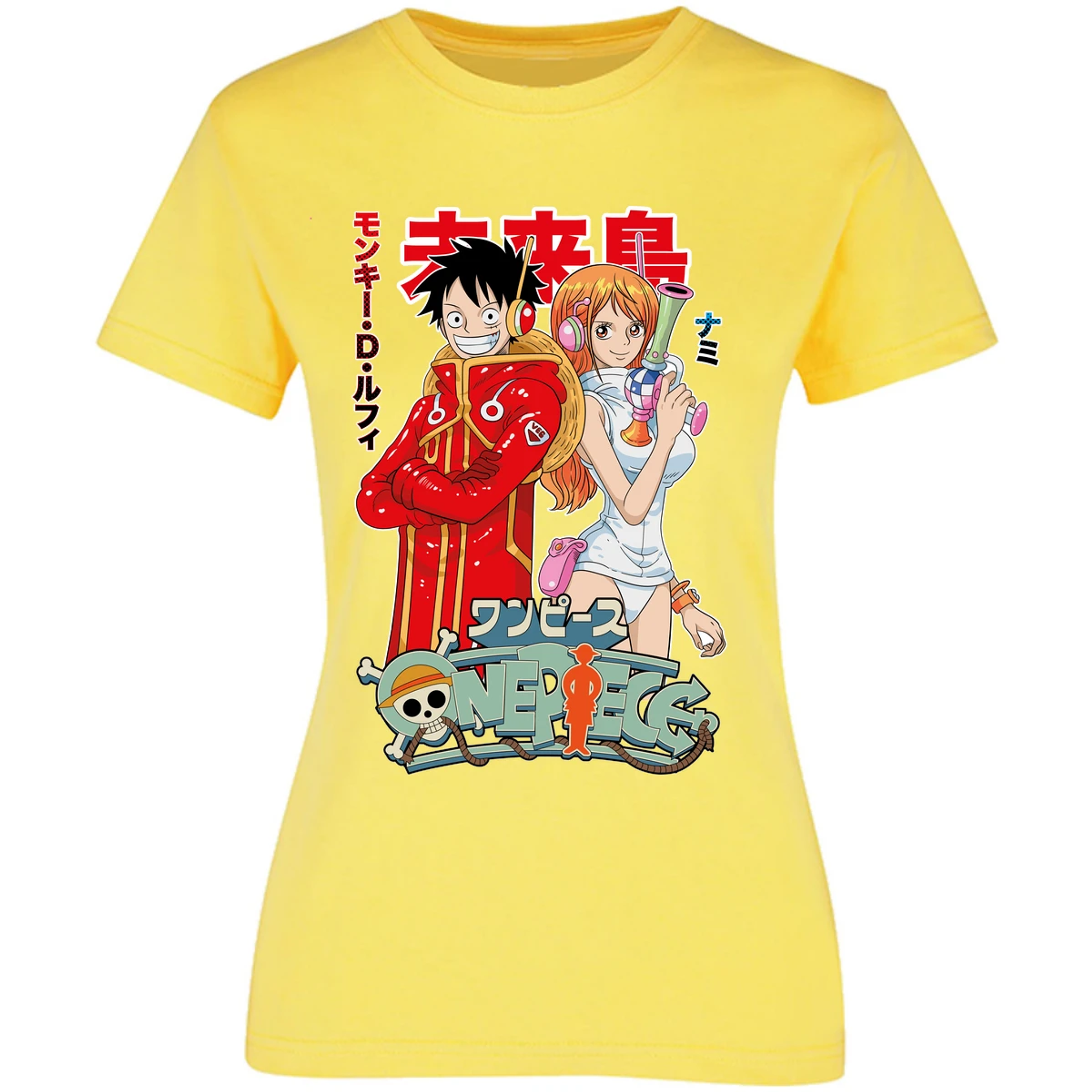 Blusa One Piece Luffy Y Nami Egghead Blusa para Mujer 10