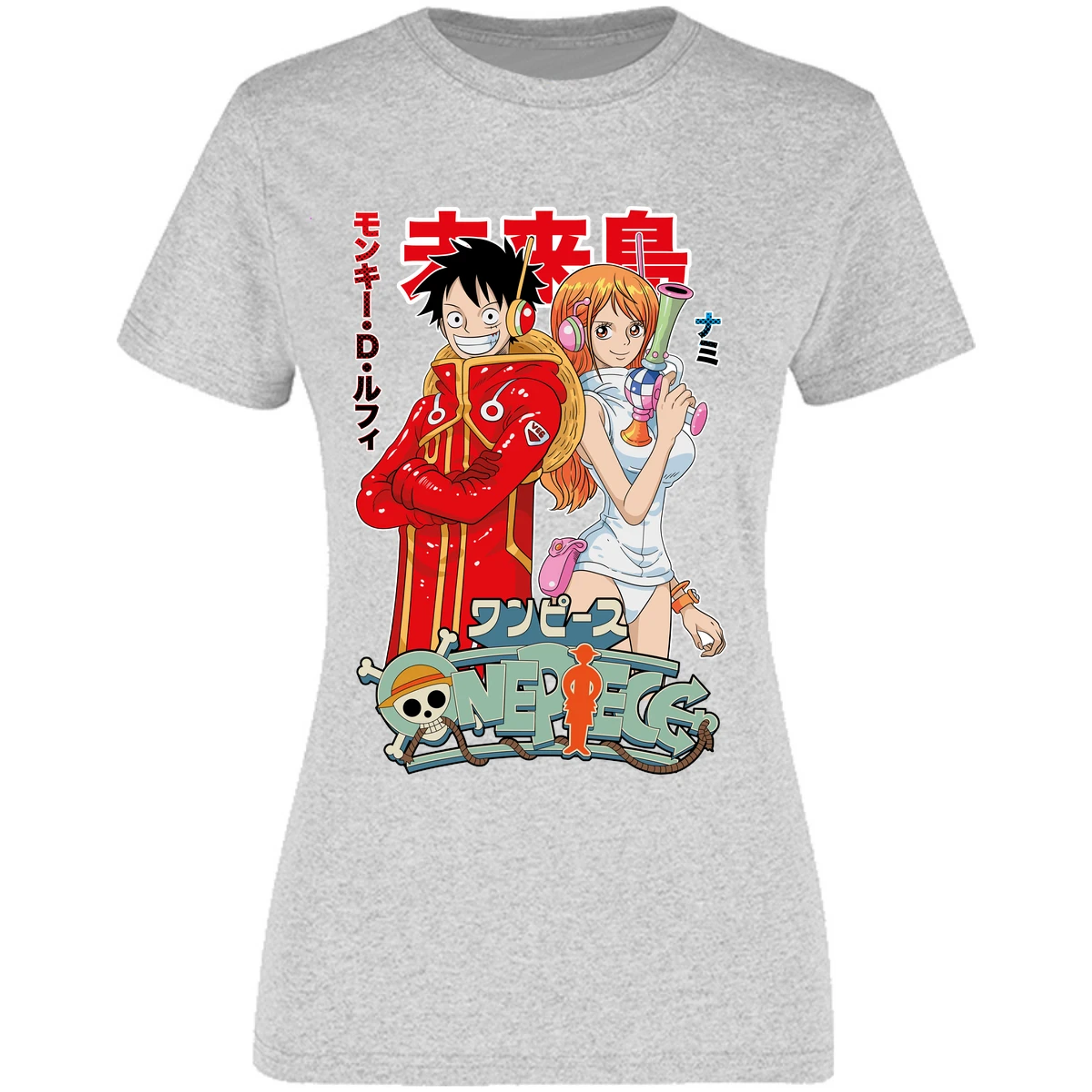 Blusa One Piece Luffy Y Nami Egghead Blusa para Mujer 12