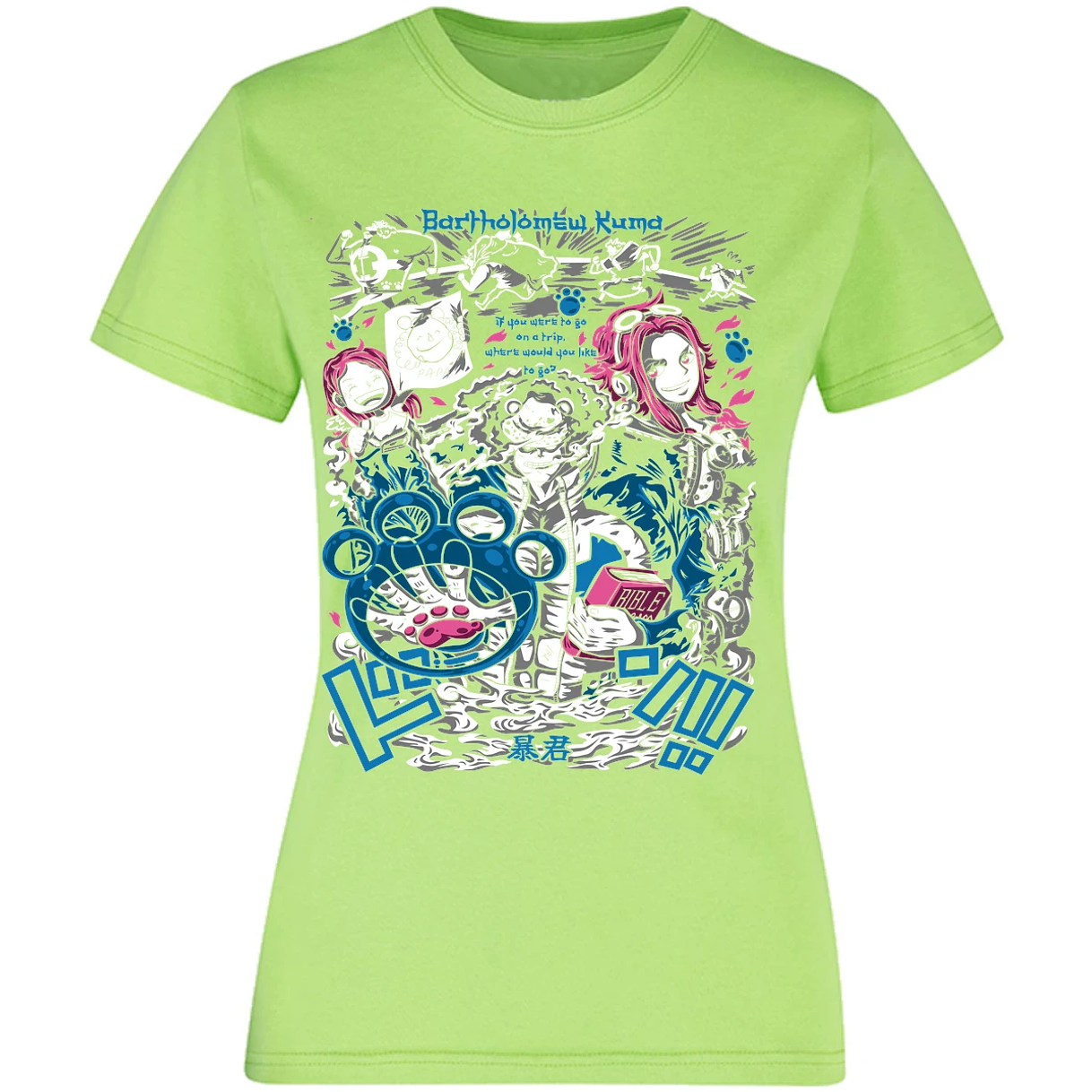 Blusa One Piece Kuma Blusa para Mujer 30