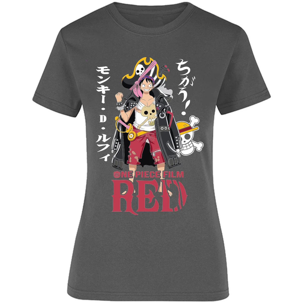 Blusa One Piece Luffy Film Red Blusa para Mujer 13