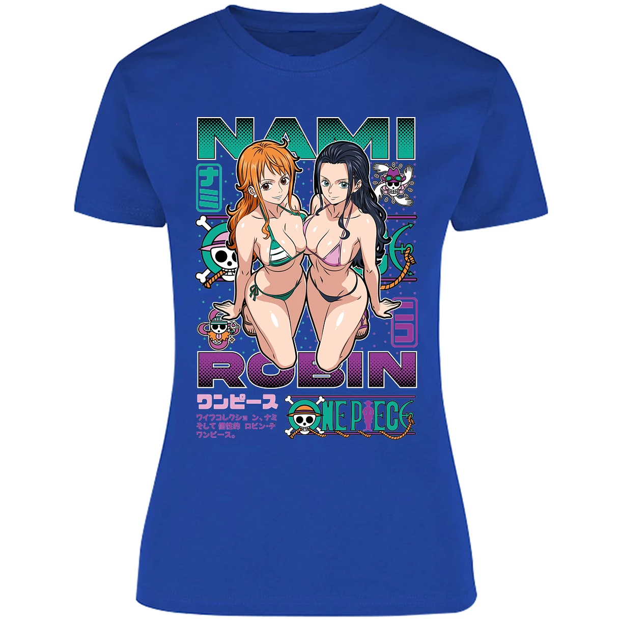 Blusa One Piece Nami Y Robin Blusa para Mujer 1