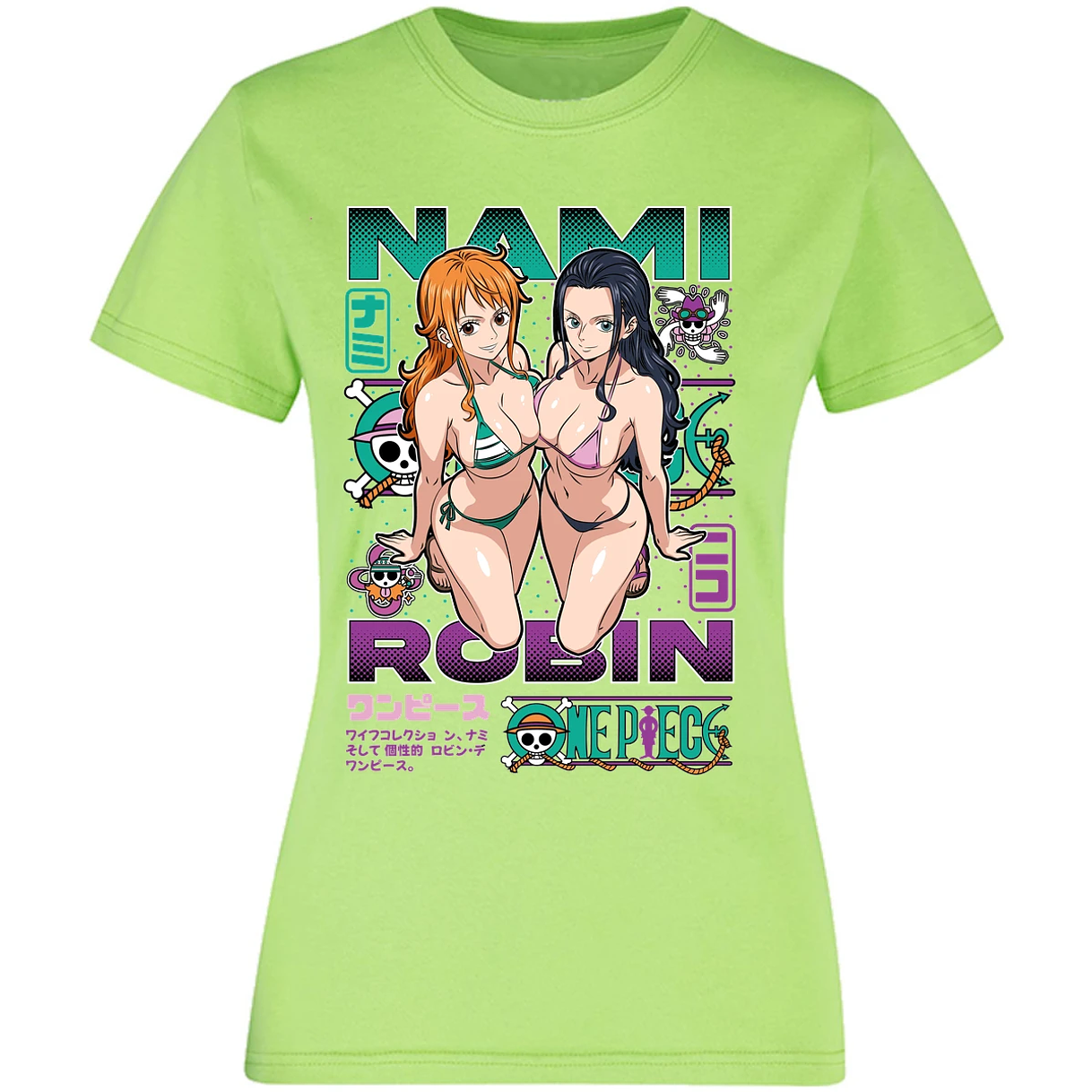 Blusa One Piece Nami Y Robin Blusa para Mujer 4