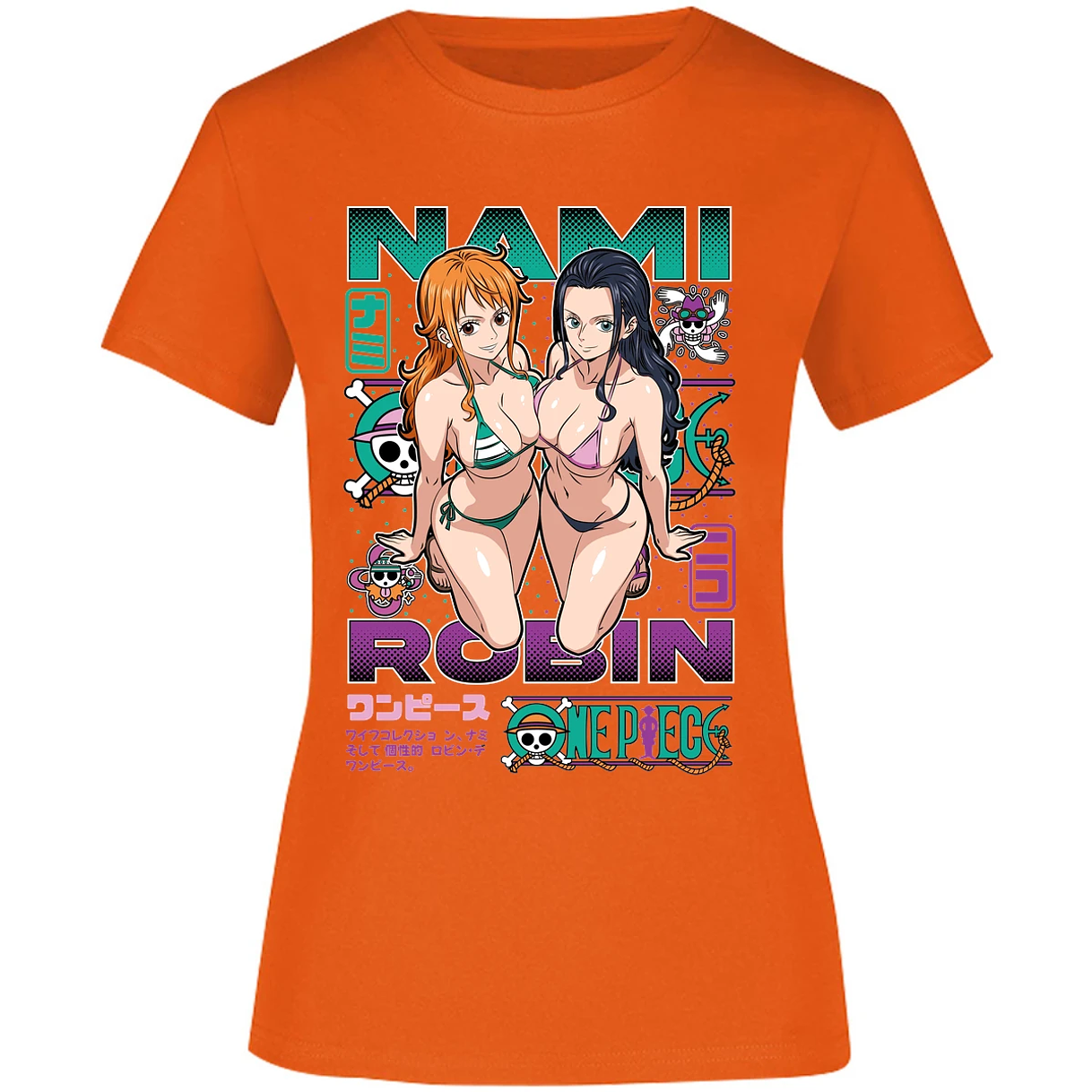 Blusa One Piece Nami Y Robin Blusa para Mujer 8