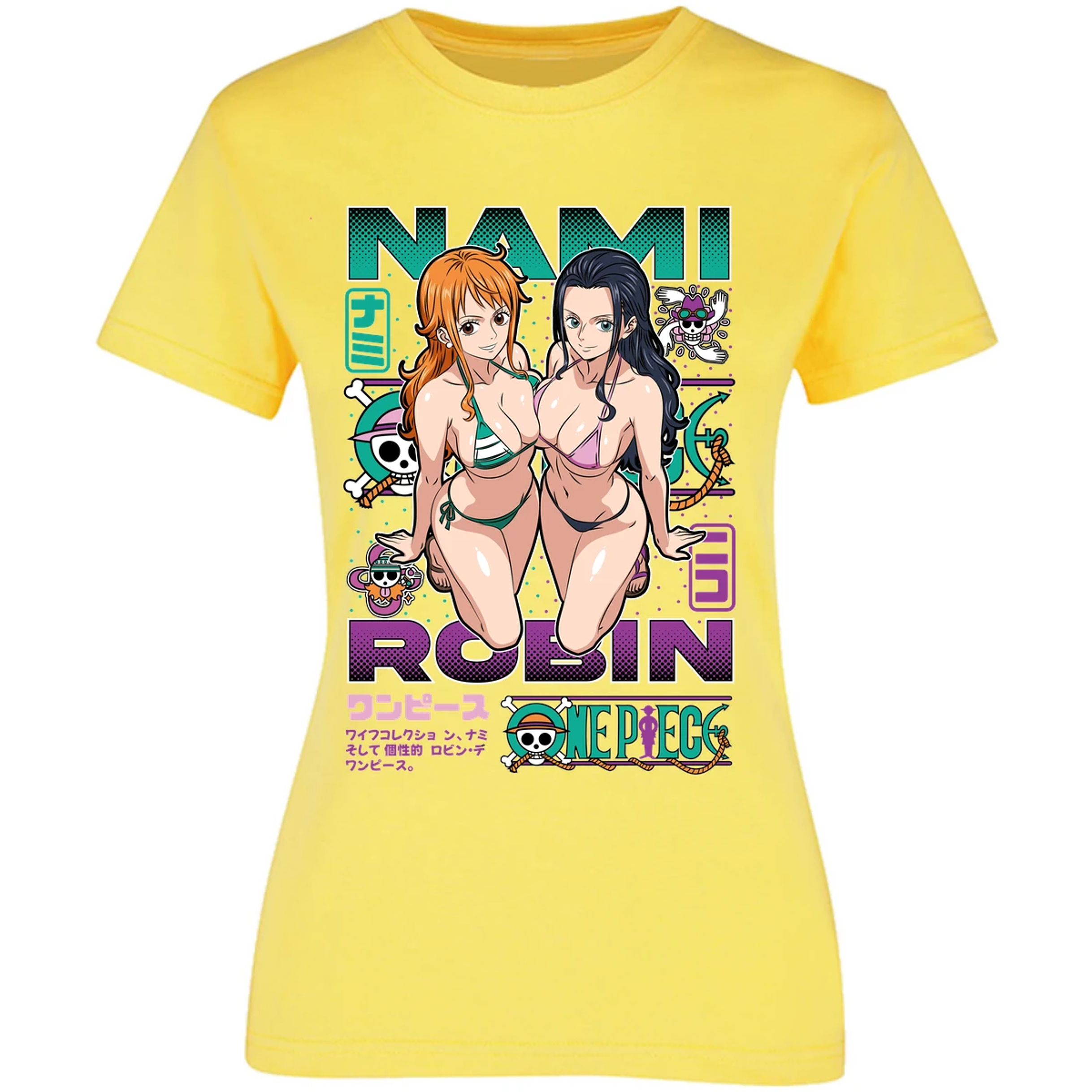 Blusa One Piece Nami Y Robin Blusa para Mujer 20