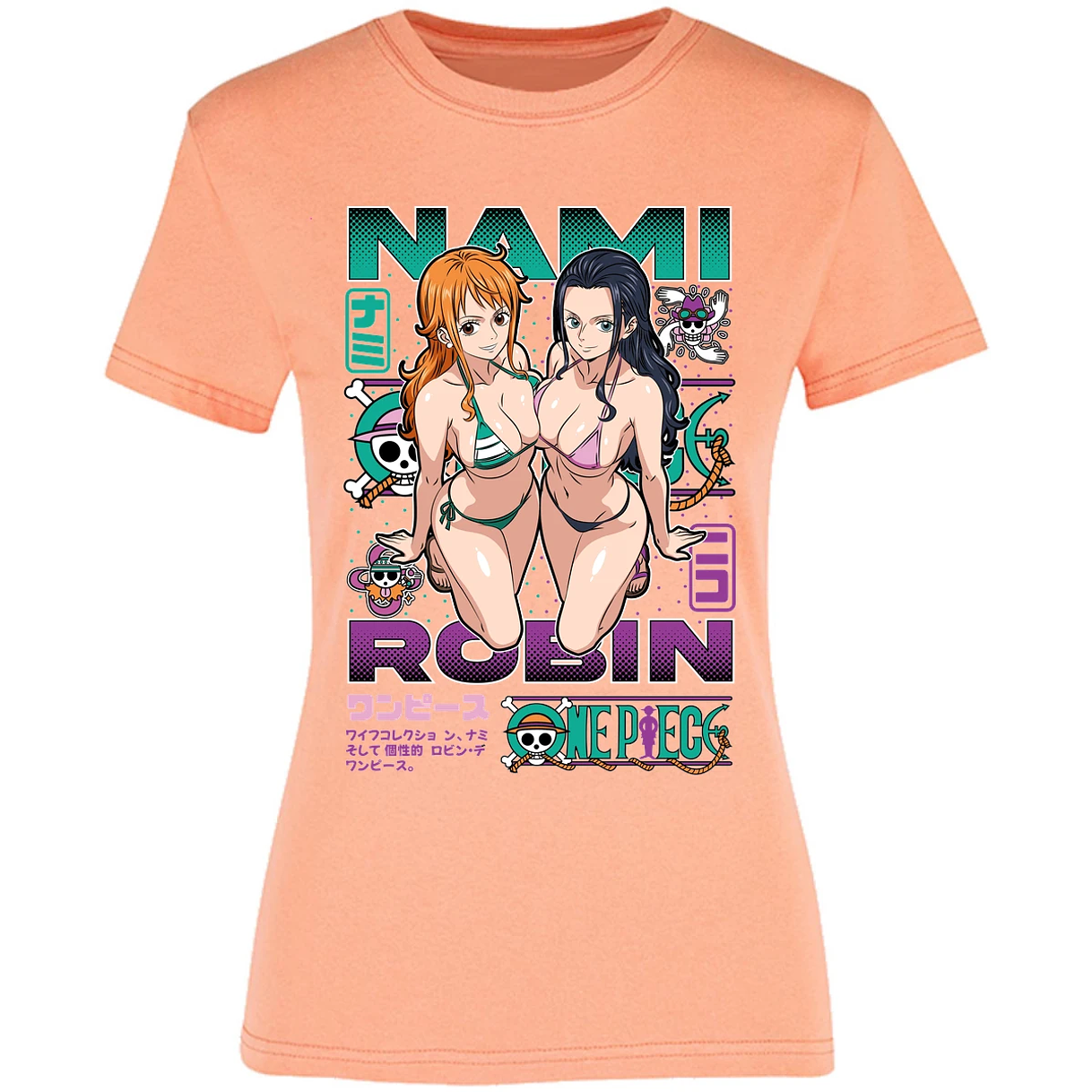 Blusa One Piece Nami Y Robin Blusa para Mujer 22