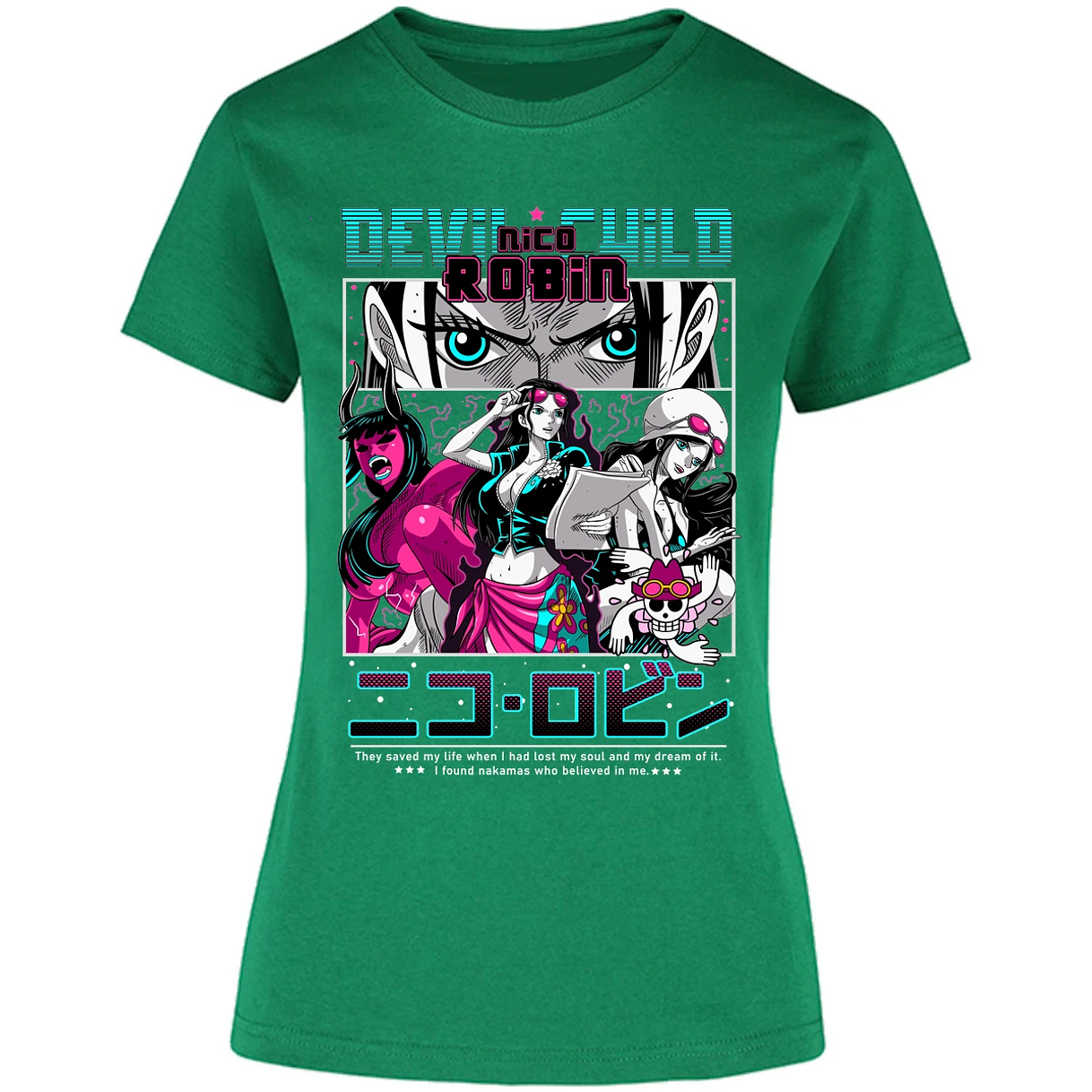 Blusa One Piece Nico Robin Anime Blusa para Mujer 16