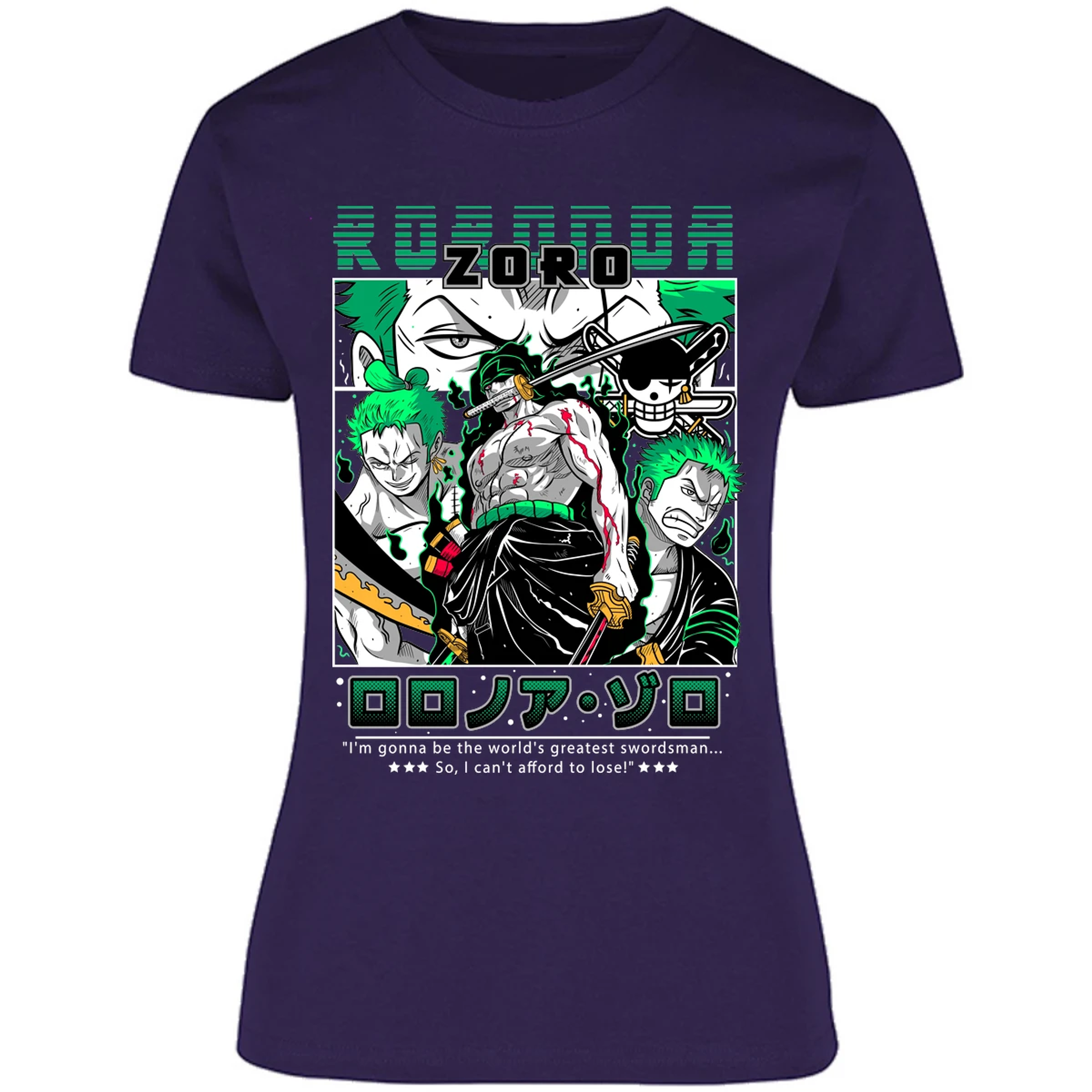 Blusa One Piece Zoro One Piece Blusa para Mujer 37