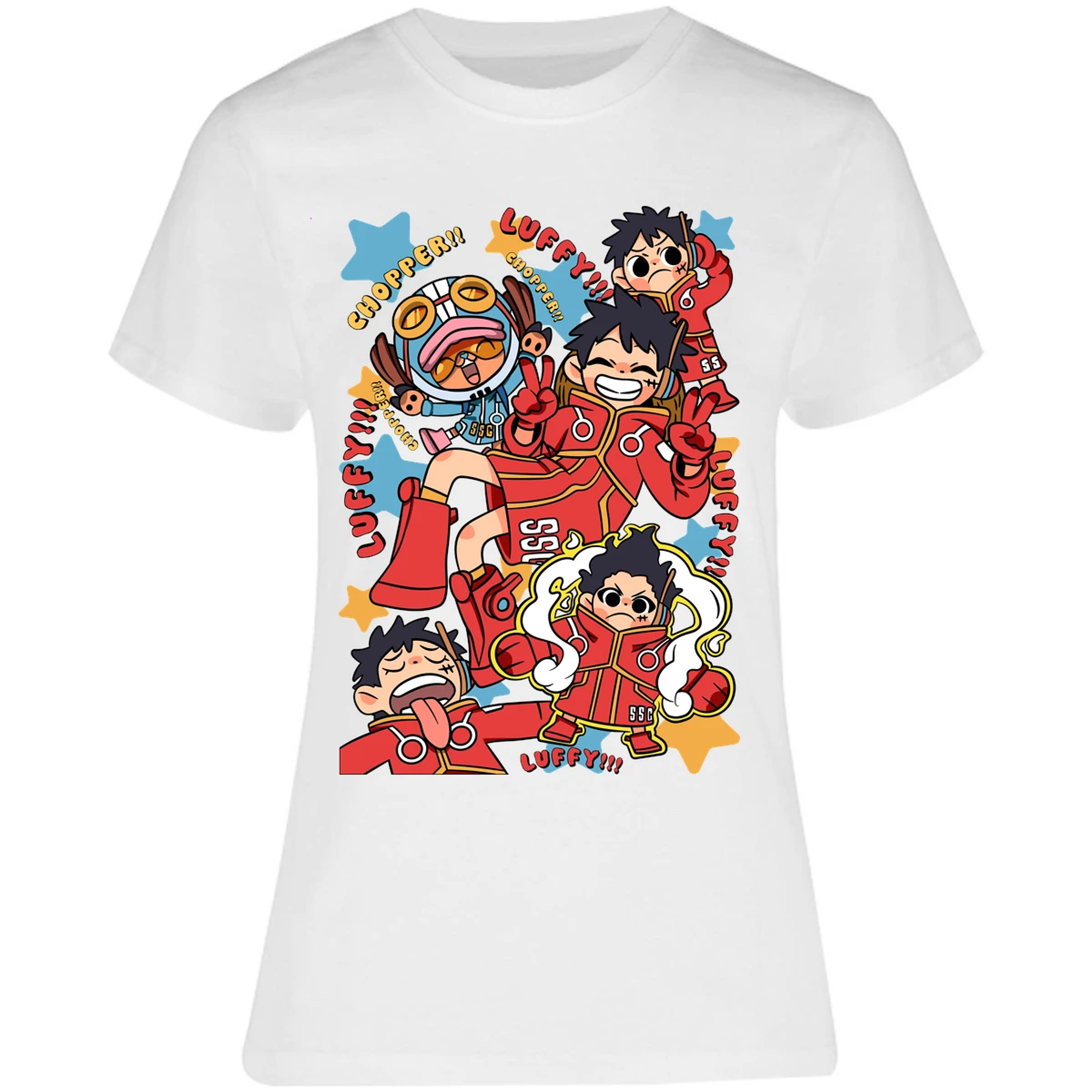 Blusa One Piece Luffy Egghead Chibi Blusa para Mujer 19