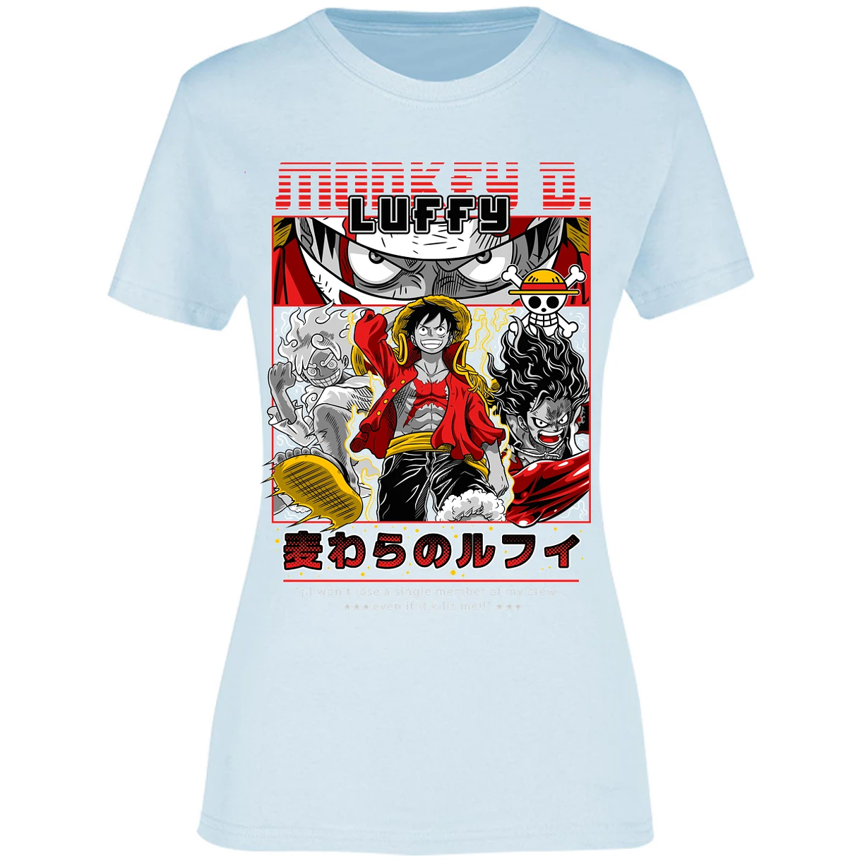Blusa One Piece Luffy Anime Blusa para Mujer 18
